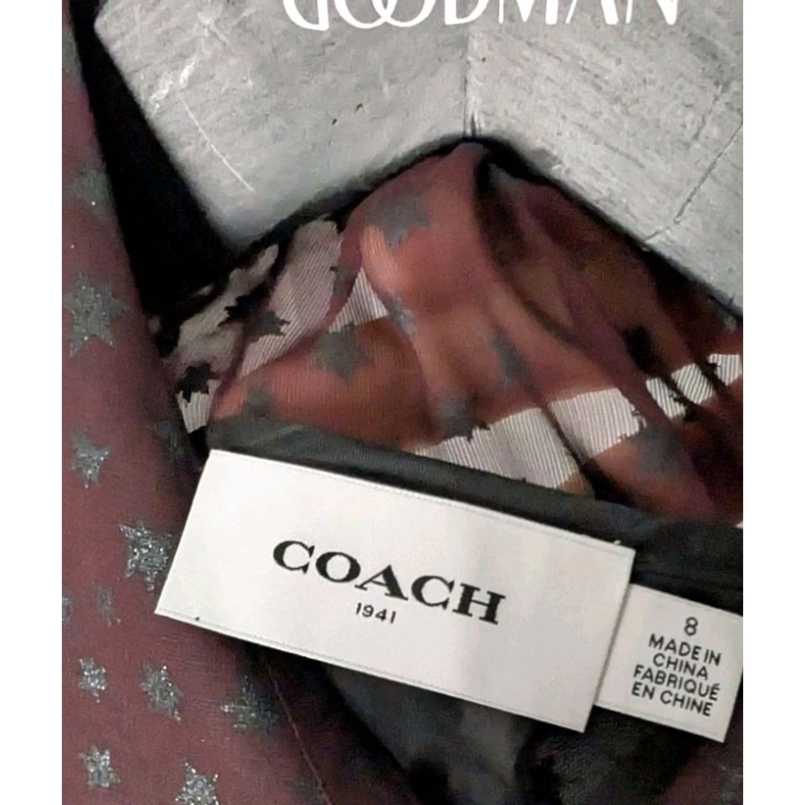 Coach Coach 1941 Runway Star Print Sheer Prairie Crimson Boho Tie Dress Adults 8 Red Cupro Short Sleeve Slip Dress Womens Size M / US 6-8 / IT 42-44 - 4 Thumbnail