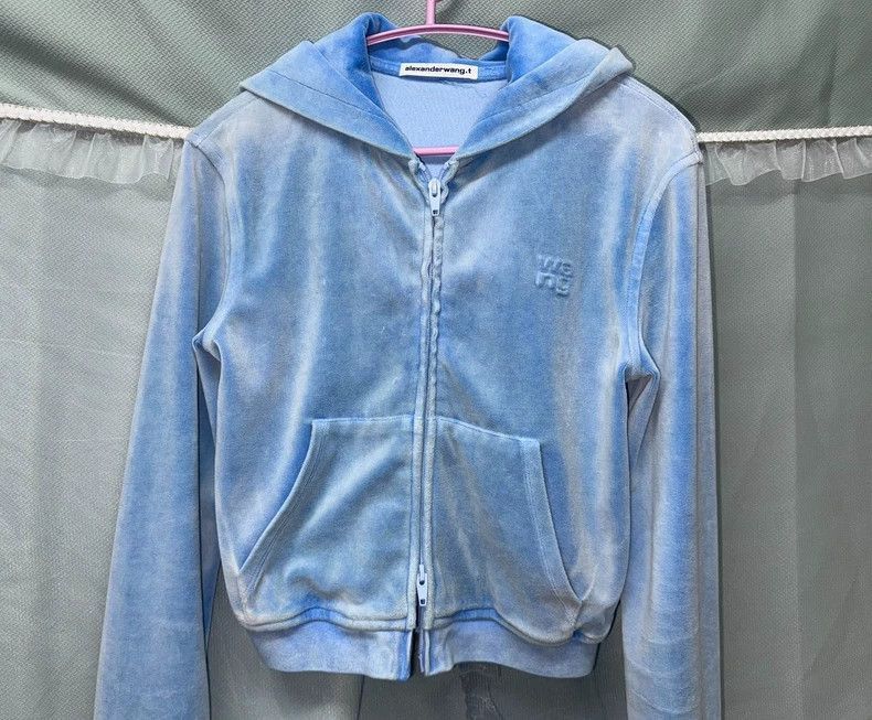 Alexander Wang Alexander Wang Cropped Zip Hoodie- Size S / US 4 / IT 40 - 1 Thumbnail