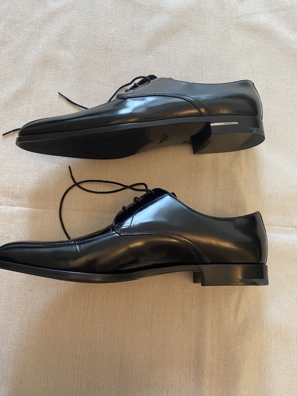 Prada Prada Black Leather Derby Size 10.5 NWT Size US 10.5 / EU 43-44 - 5 Thumbnail
