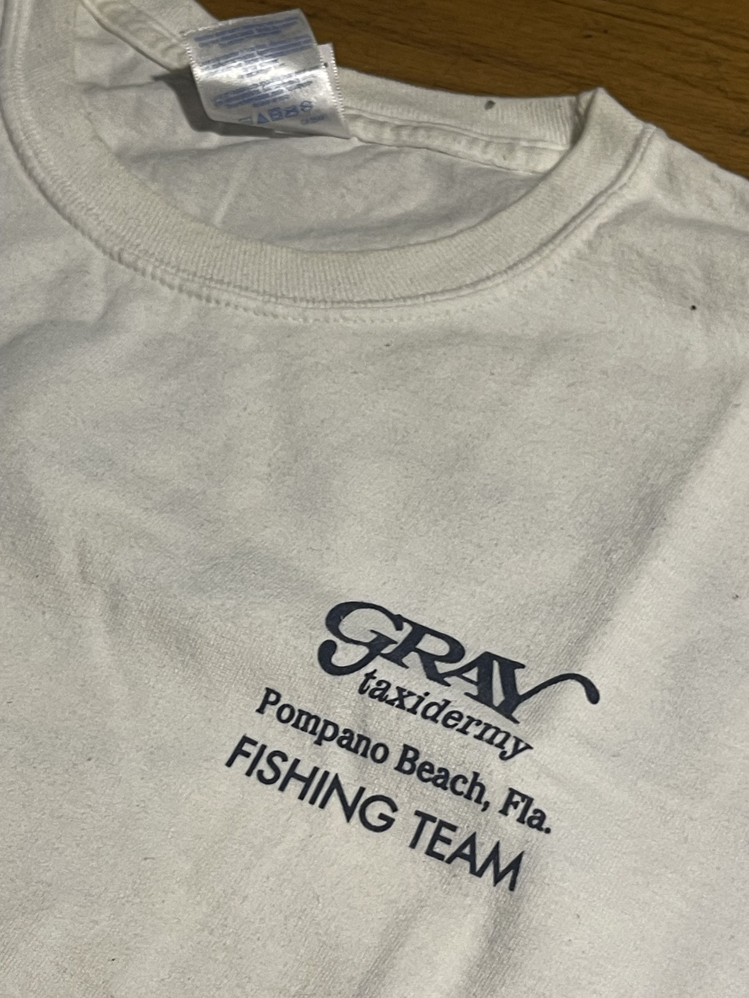 Vintage Vintage Gray Taxidermy Fishing Team Longsleeve Size US L / EU 52-54 / 3 - 4 Thumbnail