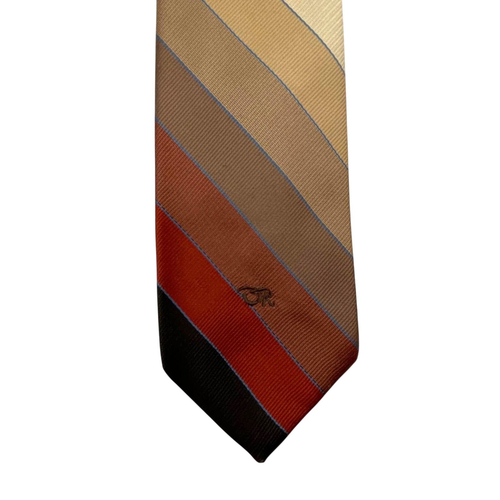 Oscar De La Renta Oscar De la Renta Stripe Ombre Tie Red Beige Size ONE SIZE - 1 Thumbnail
