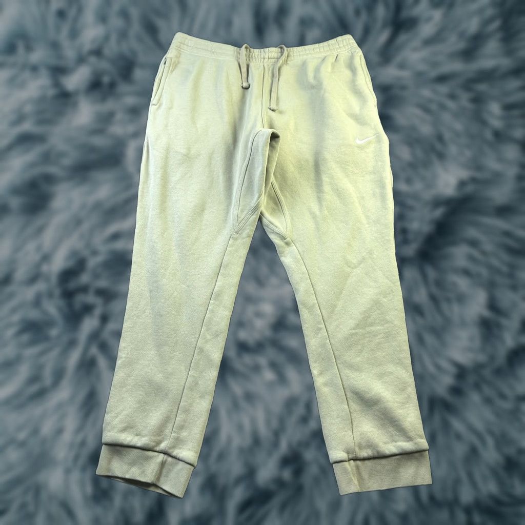 Nike Nike Pants Mens 2XL XXL Beige Tan Club Fleece Joggers Sweatpants Pockets Logo Size US 39 - 1 Thumbnail