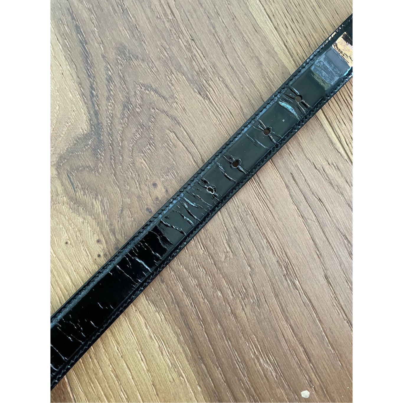 Escada Escada Woman’s Black Patent Leather Belt Fold Filagree Buckl Size ONE SIZE - 6 Thumbnail