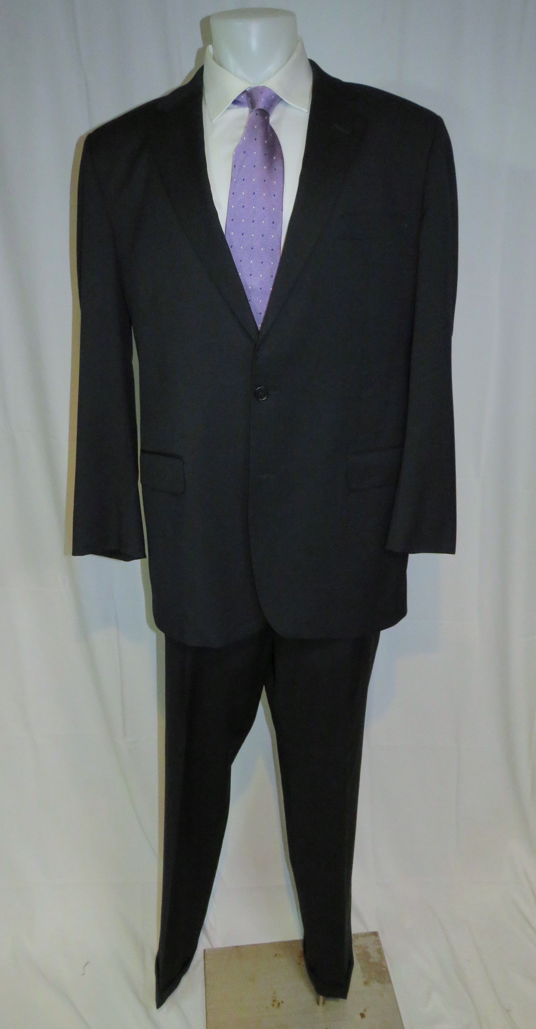 Brooks Brothers 1818 Madison x Southwick Solid Navy Two Button Suit 46XL Size 46L - 1 Thumbnail