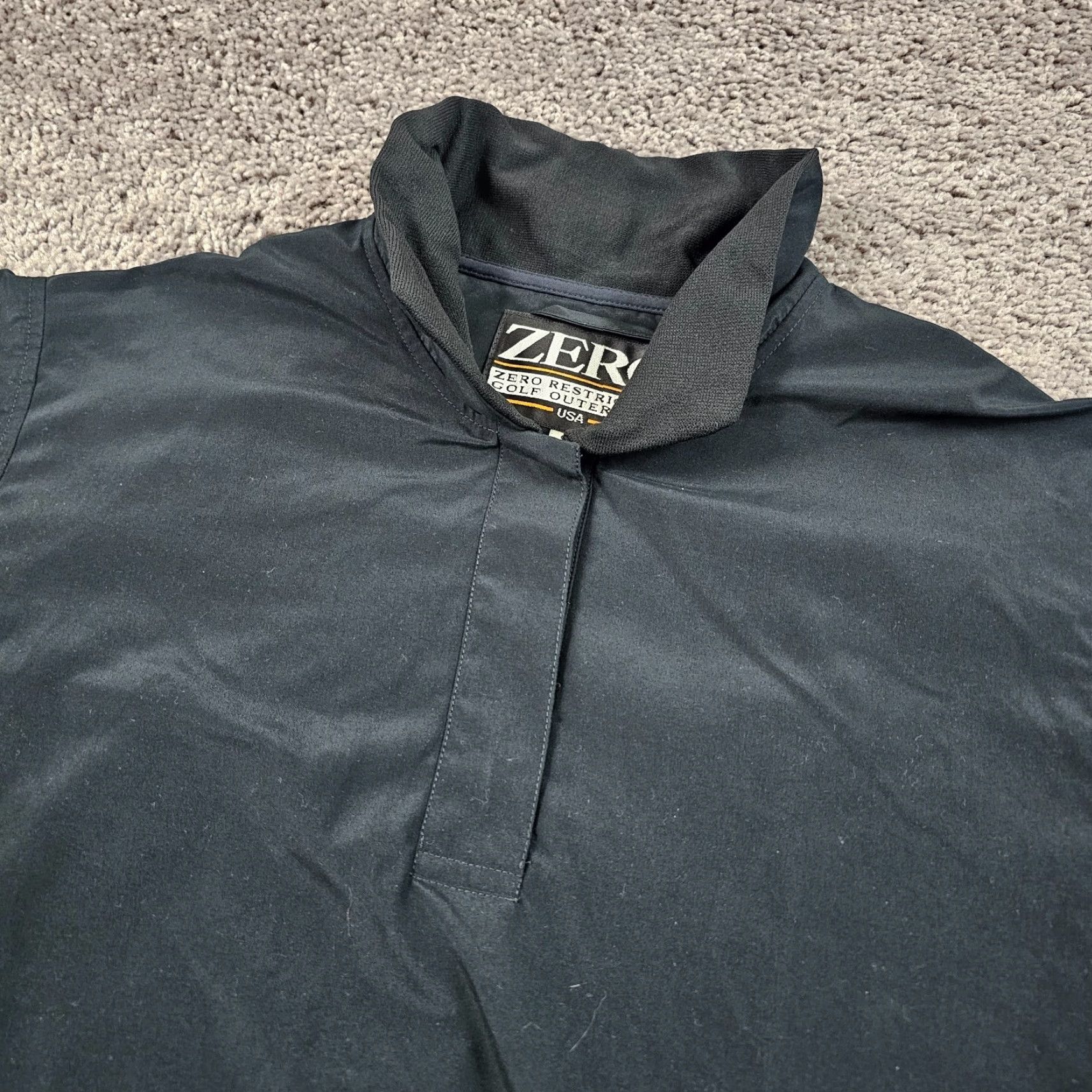 Vintage Zero Restriction Womens Black Windbreaker Jacket Size S 1/4 Zip Lined Golf Microfiber USA Size S / US 4 / IT 40 - 2 Thumbnail