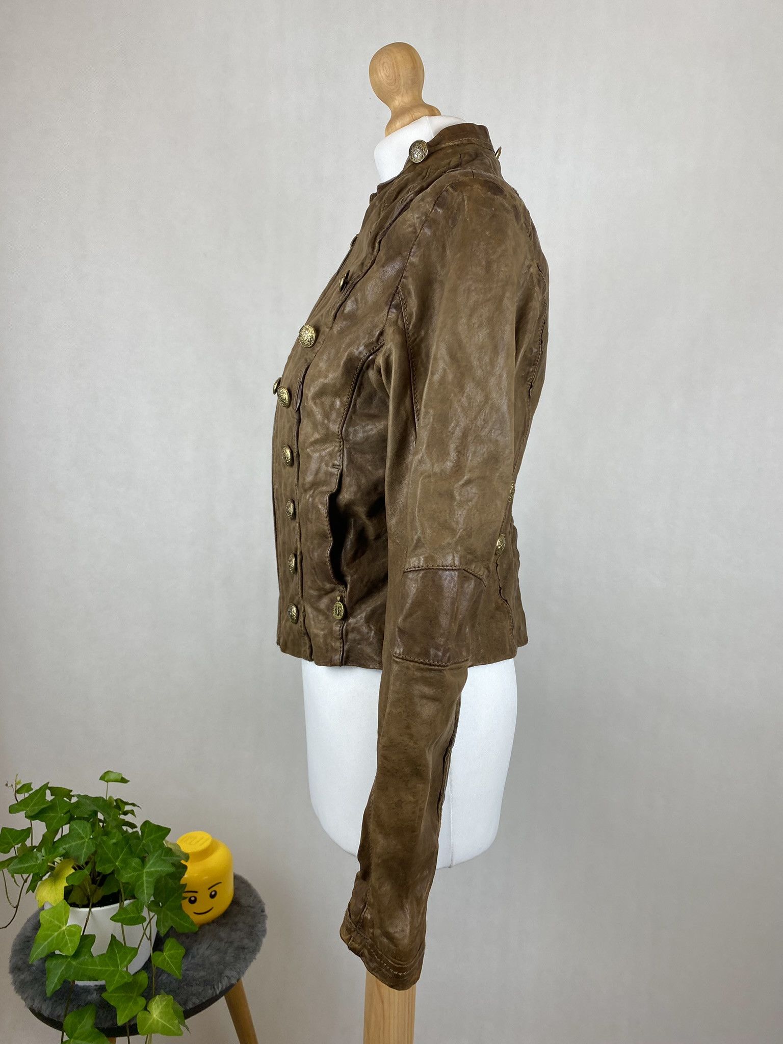 Genuine Leather × Vintage real leather jacket vintage vera pelle tailored pins zip Size M / US 6-8 / IT 42-44 - 5 Thumbnail