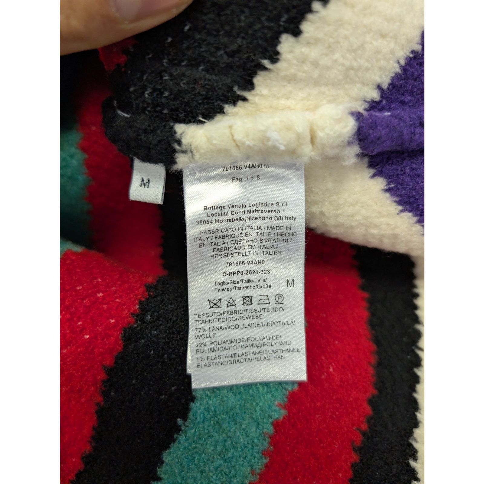 Bottega Veneta o1rshd1 Striped Loopy Knit Wool-Blend Sweater in Multicolor Size US M / EU 48-50 / 2 - 18 Thumbnail