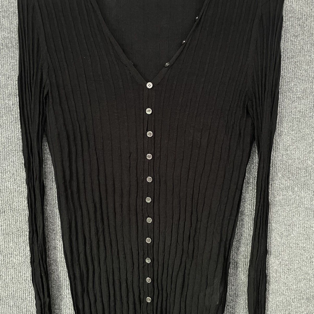 Jil Sander Jil Sander Navy Black Button Pleated Cardigan Size M / US 6-8 / IT 42-44 - 2 Thumbnail