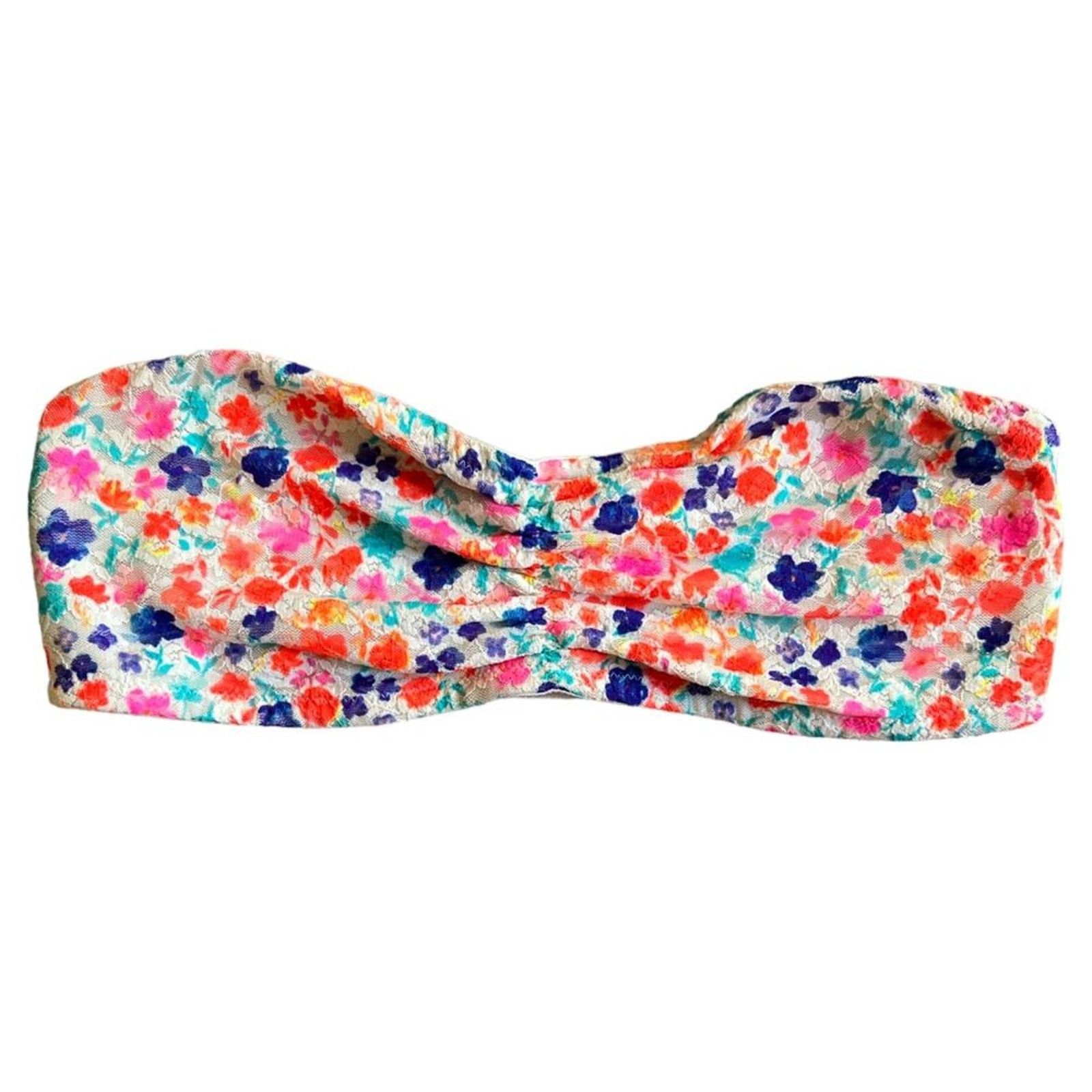 Victoria's Secret VICTORIA'S SECRET PINK Floral Print Lace Bandeau Bra, L Size ONE SIZE - 1 Thumbnail