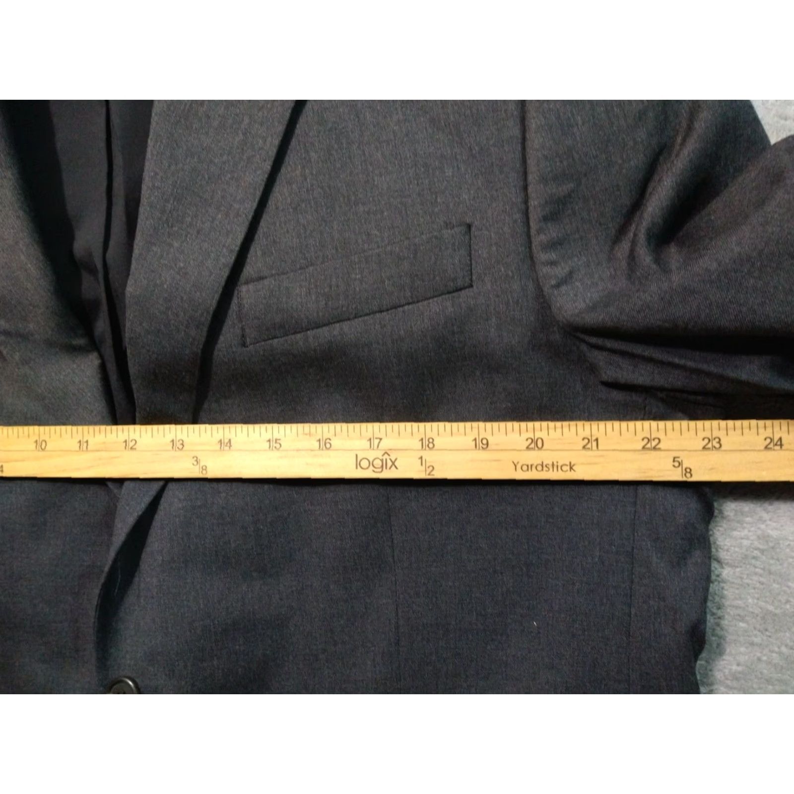 Ralph Lauren VINTAGE Ralph Lauren Blazer Mens 44R Gray Wool Tweed 2 Button Preppy Size 44R - 5 Thumbnail