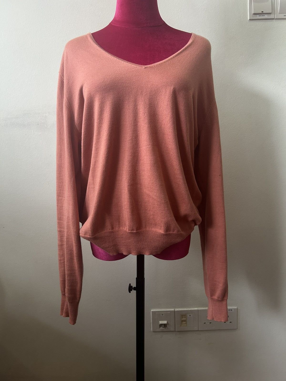 Dries Van Noten Pink tan dries cotton thin sweater Size M / US 6-8 / IT 42-44 - 3 Thumbnail