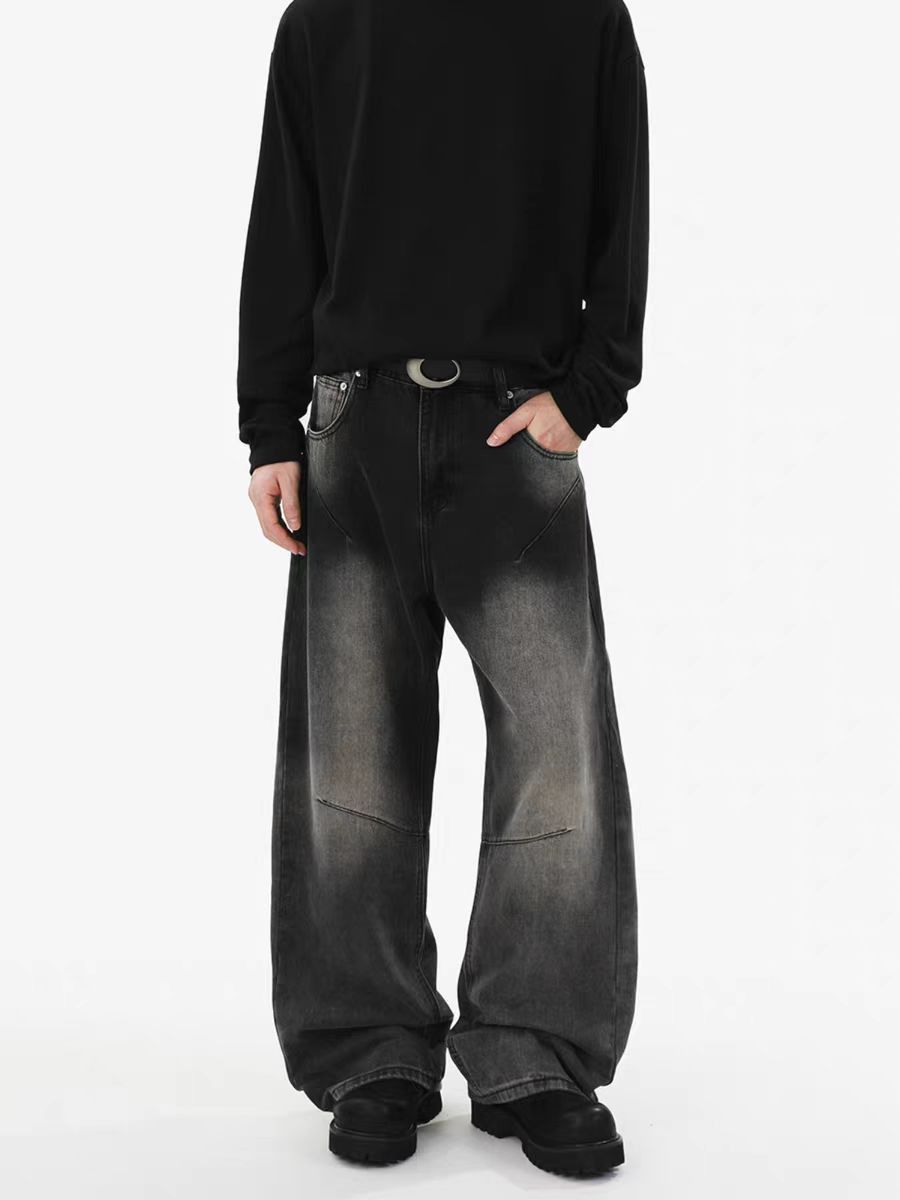 Japanese Brand × Jean Washed retro casual relaxed straight-leg jeans Size US 32 / EU 48 - 1 Thumbnail