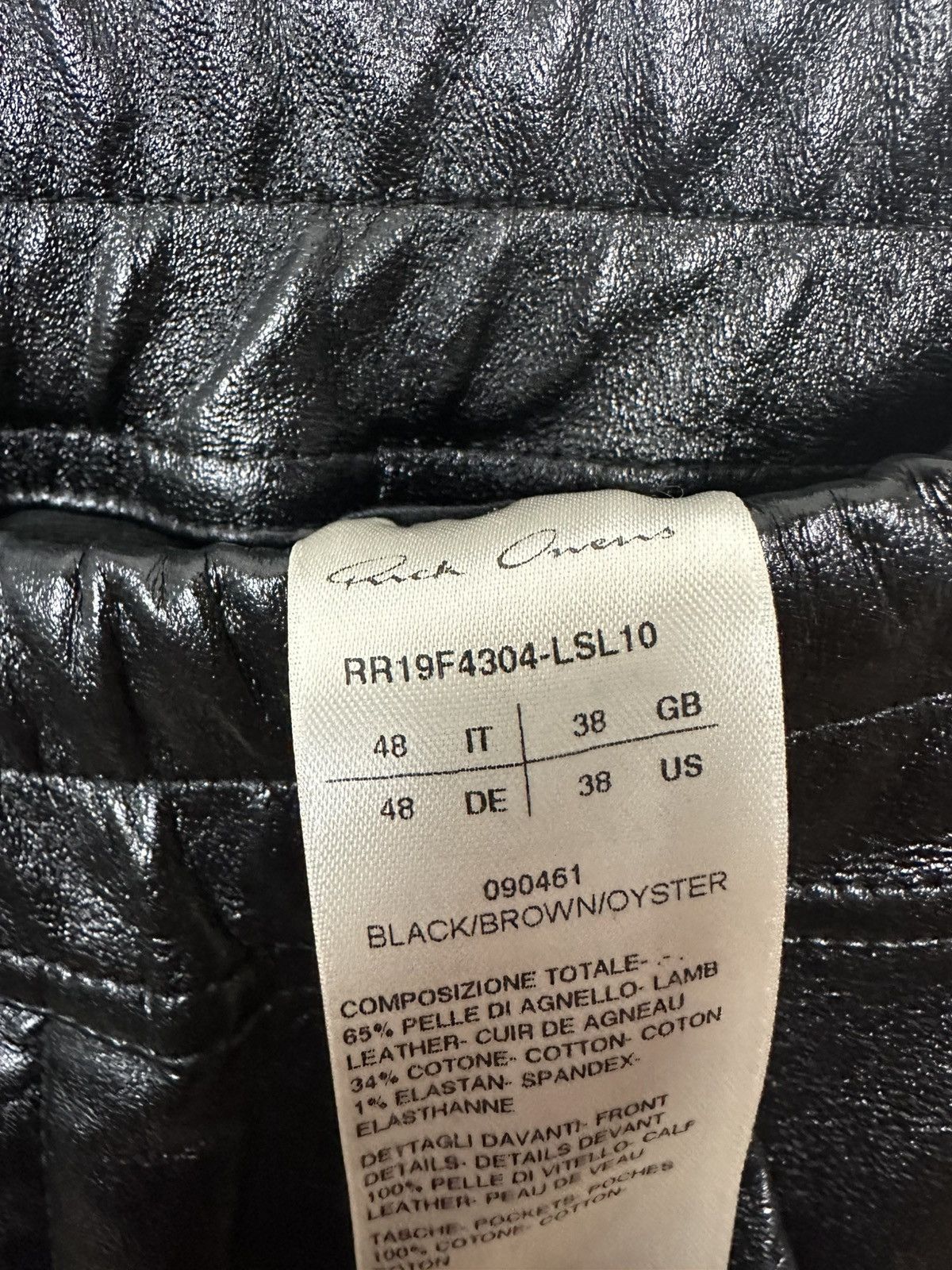 Rick Owens FW19 ‘LARRY’ Leather Cargojogs Size US 32 / EU 48 - 8 Thumbnail