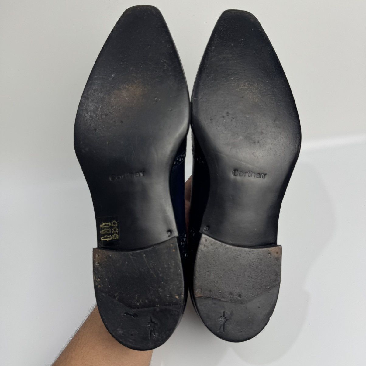 Corthay Corthay Bespoke Wingtip Oxford Navy Blue PatinaLeather Shoes Size US 10 / EU 43 - 19 Thumbnail