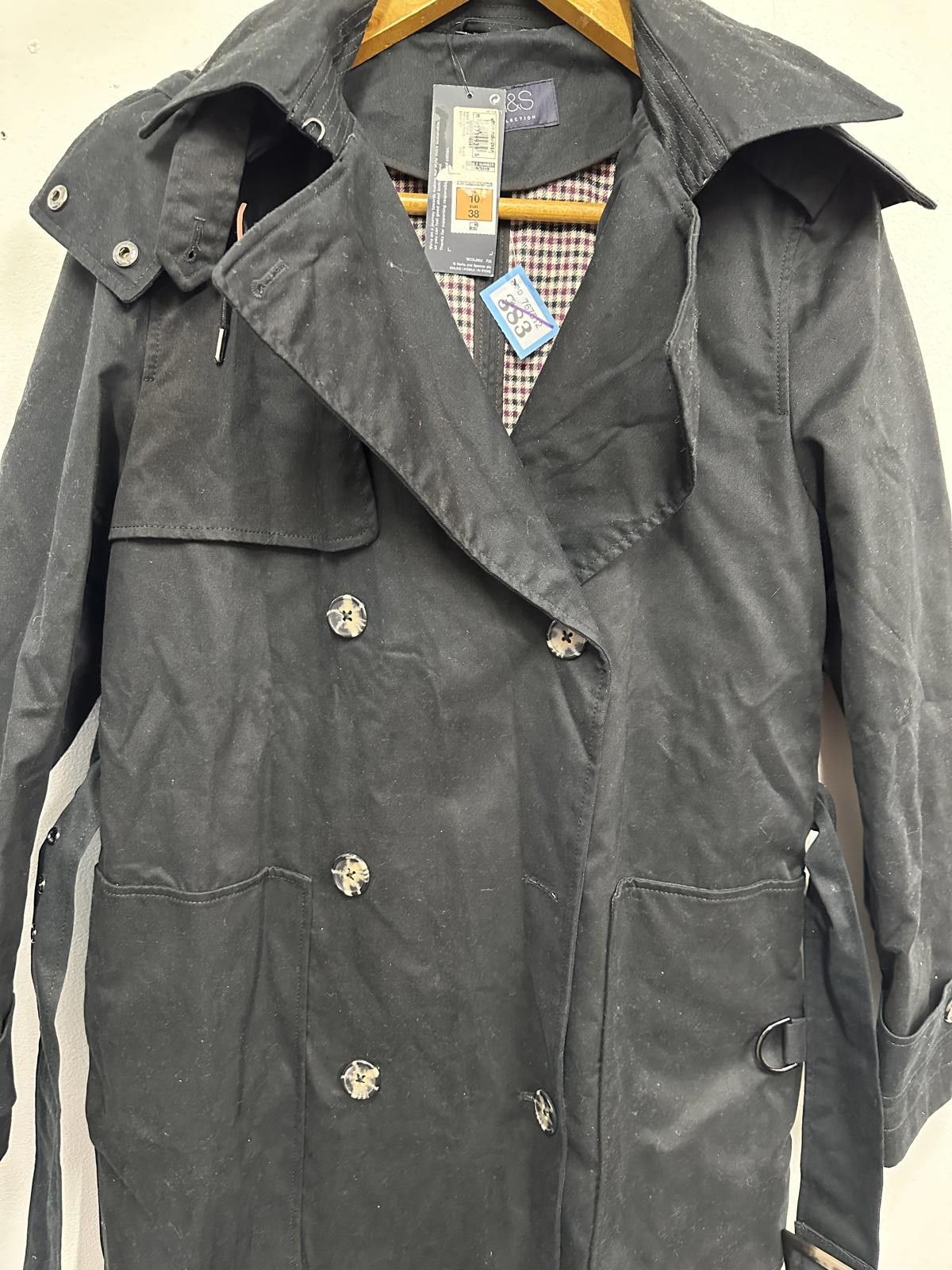 Other ORSAY Black Long Trench Coat with Hood and Belt Size US M / EU 48-50 / 2 - 2 Thumbnail