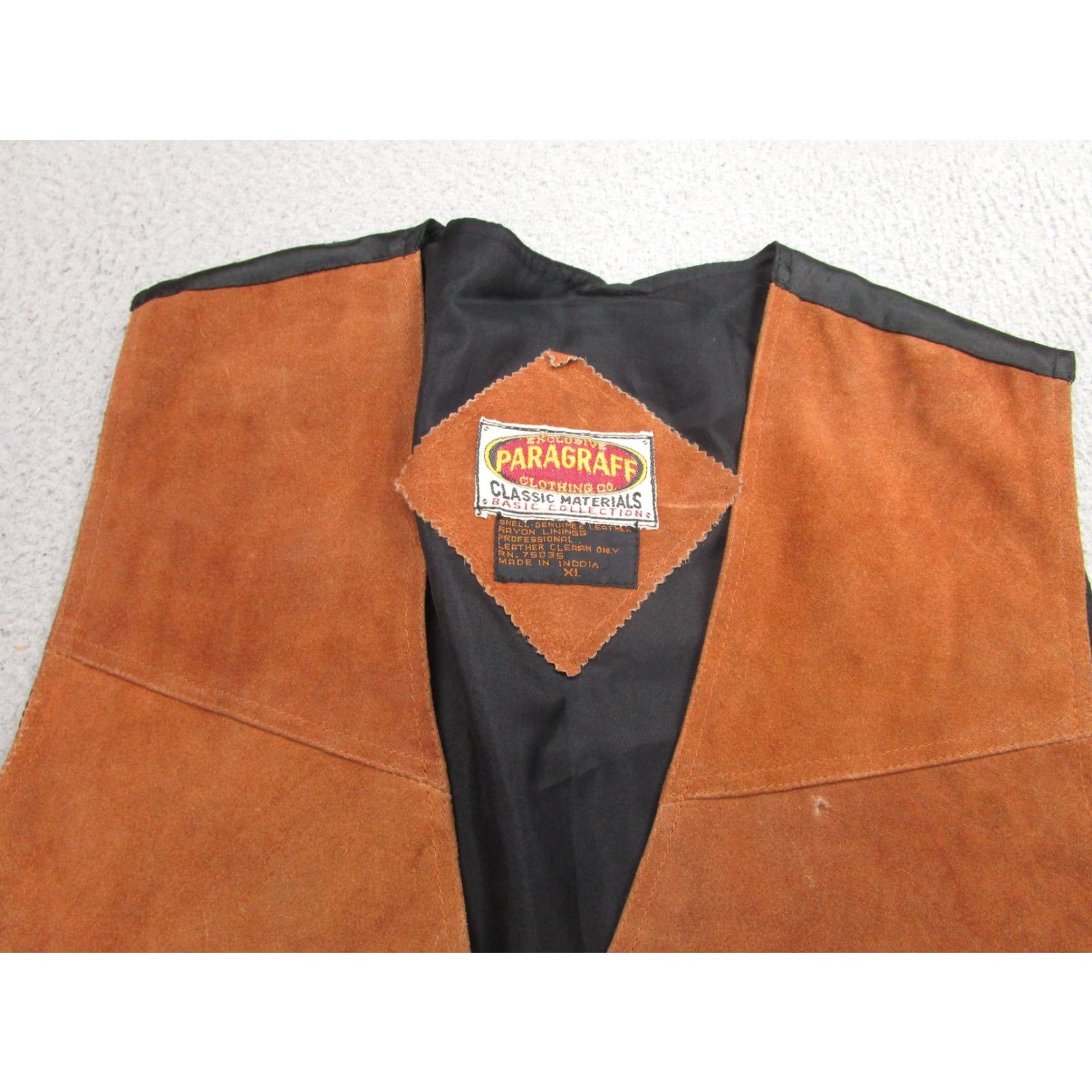 Vintage VINTAGE Paragraff Leather Vest XL Brown Suede Adjustable Western Men's Size US XL / EU 56 / 4 - 2 Thumbnail