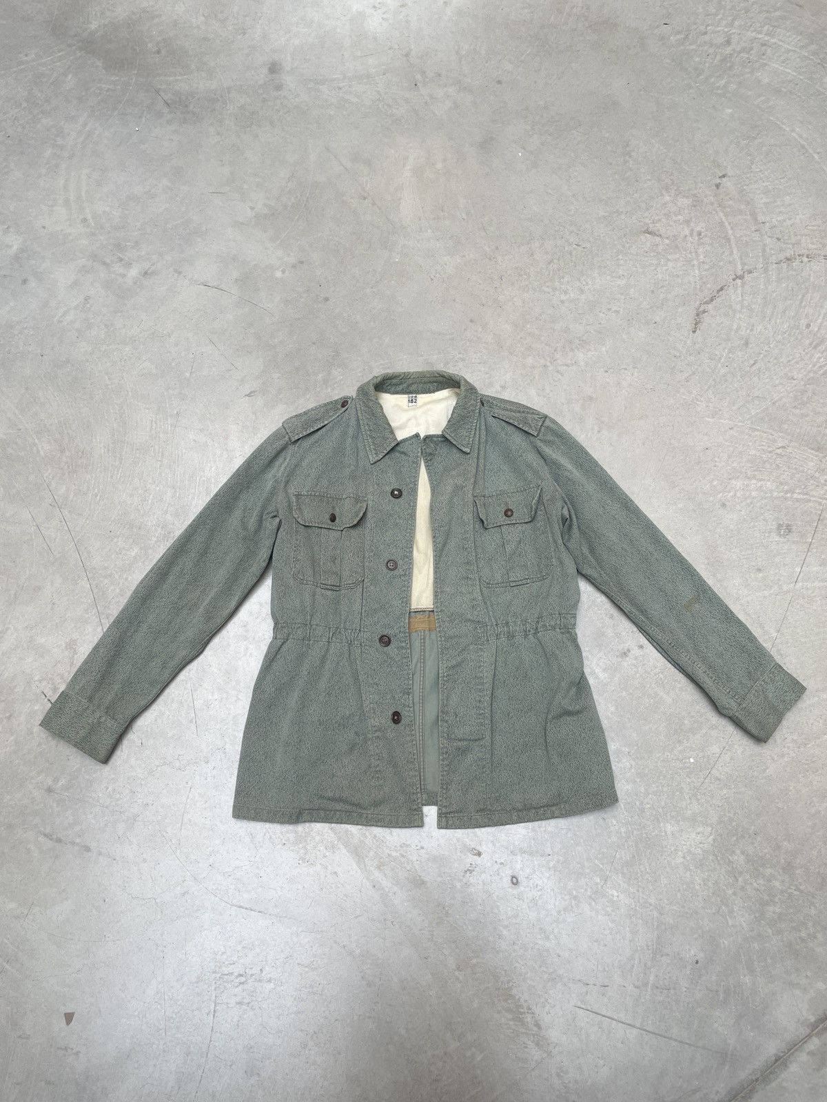 Vintage Late 60s DDR Rain Camo Chore Jacket Size L/XL Size US L / EU 52-54 / 3 - 21 Thumbnail