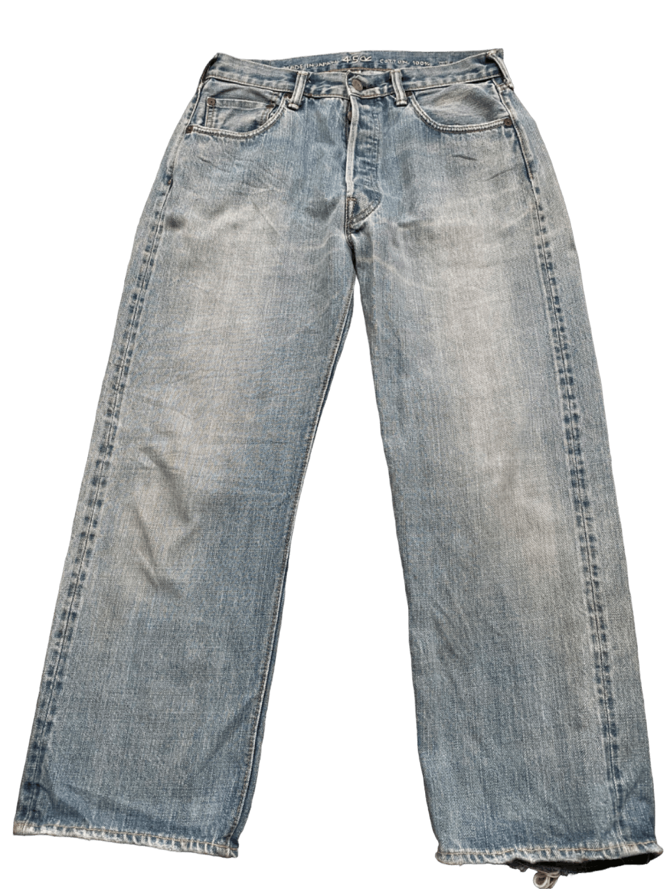 45rpm × If Six Was Nine Distressed Selvedge 45 Rpm Denim Jeans Size US 30 / EU 46 - 3 Thumbnail