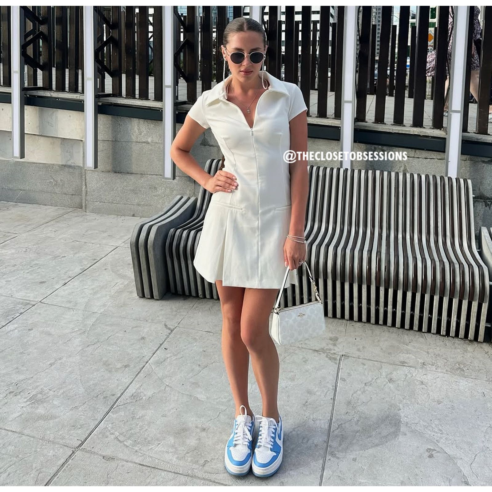 Zara ZARA BLOGGER FAVE!!! Short Dress with Box Pleats NWT Size L / US 10 / IT 46 - 19 Thumbnail