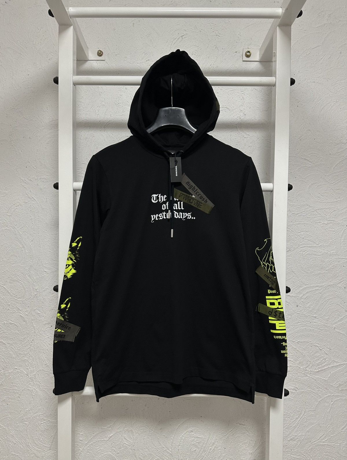 Diesel Diesel Avant-Garde Black Hoodie Size S Size US S / EU 44-46 / 1 - 1 Thumbnail
