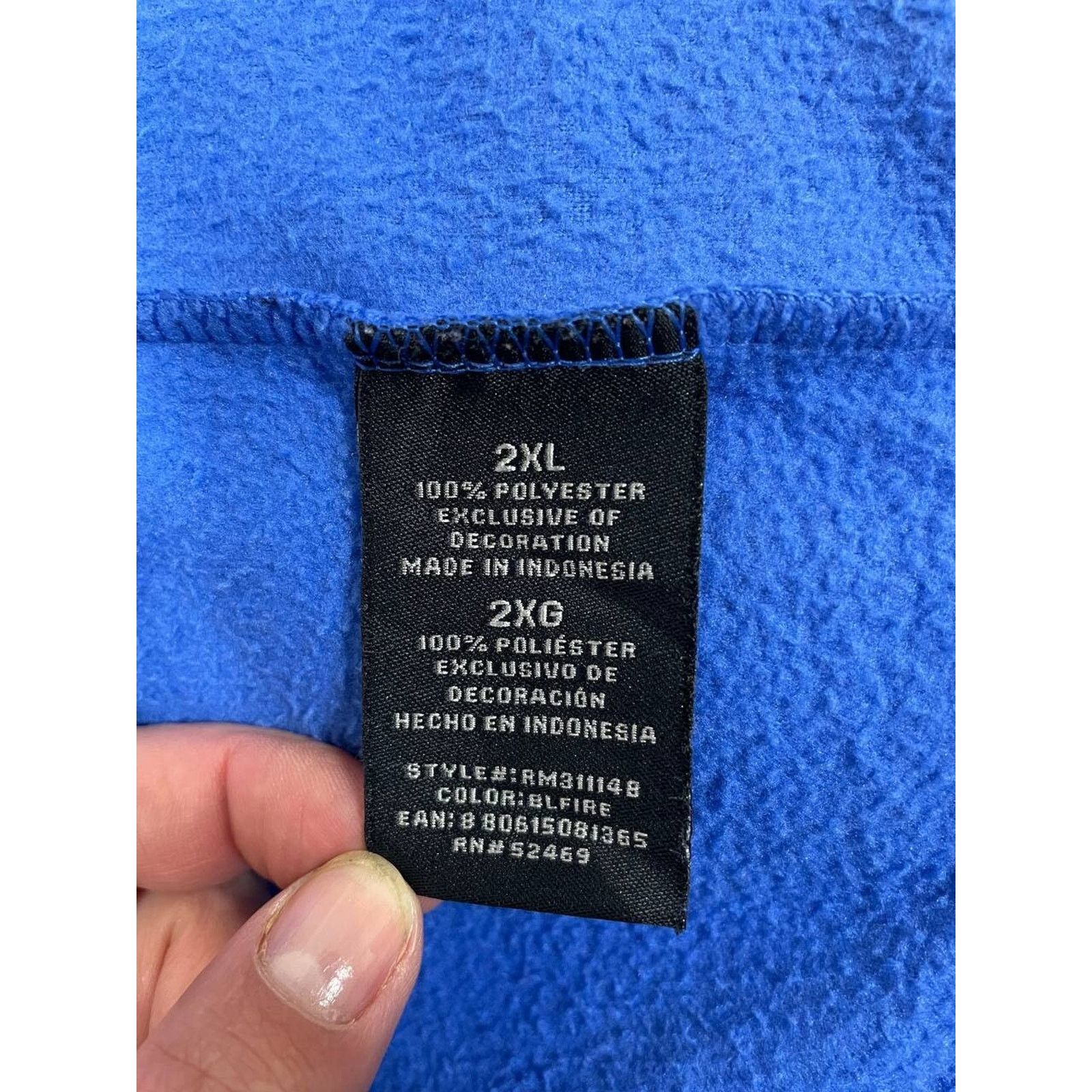 Starter Vintage Starter Blue Full Zip Fleece Jacket Size 2XL Size US XXL / EU 58 / 5 - 11 Thumbnail