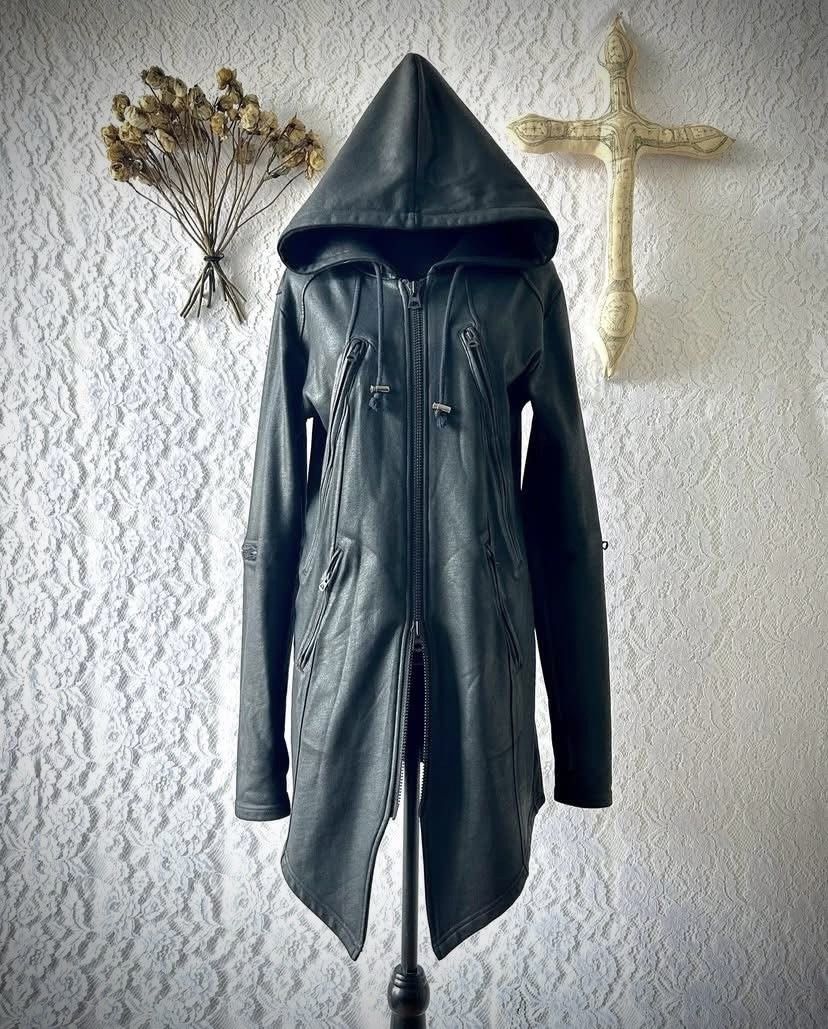 CIVARIZE Civarize Waxed Hooded Long Jacket 2000s Size US L / EU 52-54 / 3 - 10 Thumbnail
