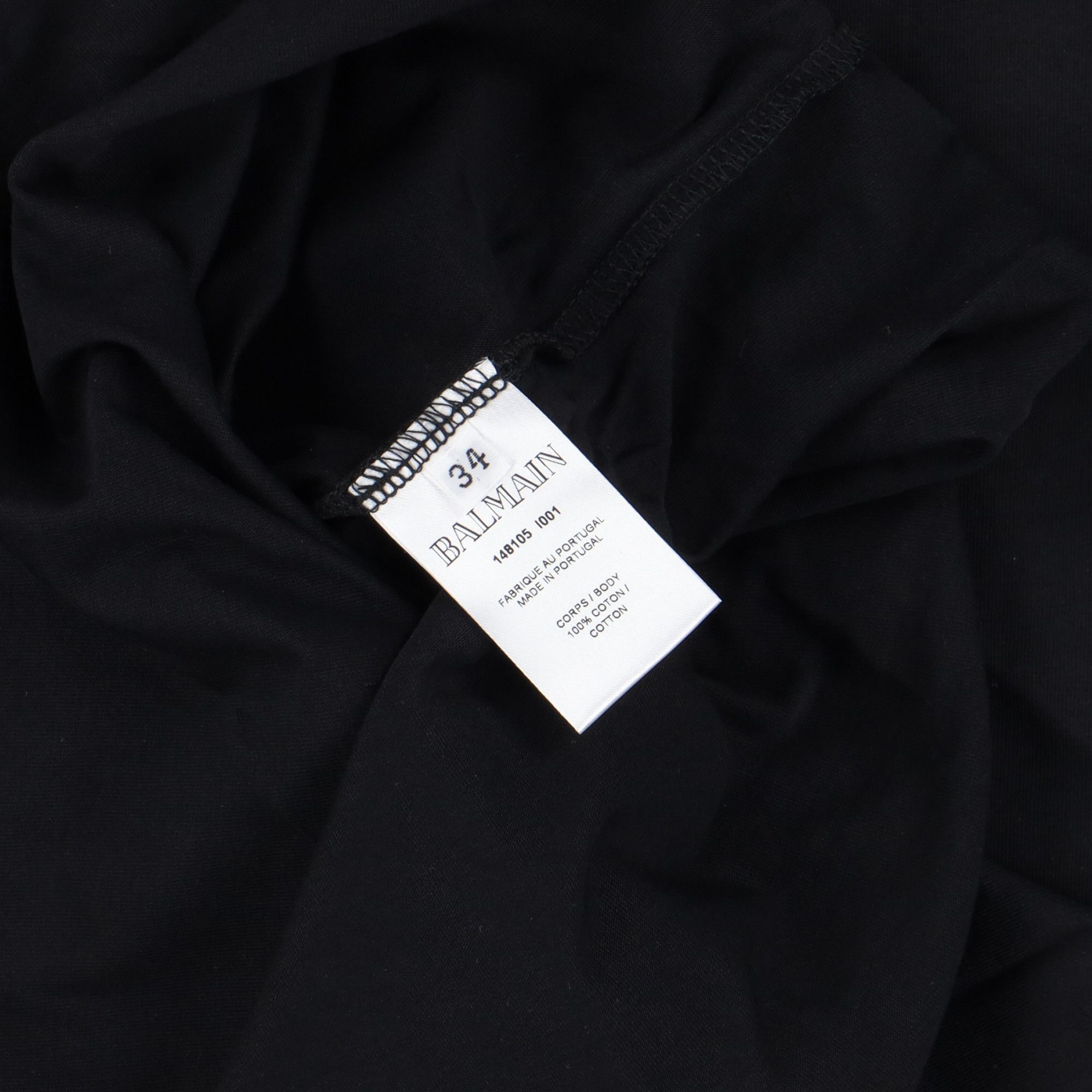 Balmain Black and Gold Crest Logo Shoulder Buttons Tank Top Size XS / US 0-2 / IT 36-38 - 4 Thumbnail