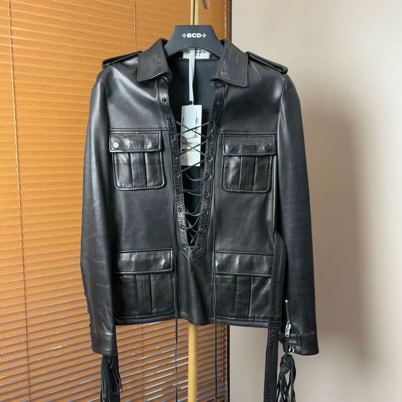saint Laurent Black leather jacket 2501-Nextarrow
