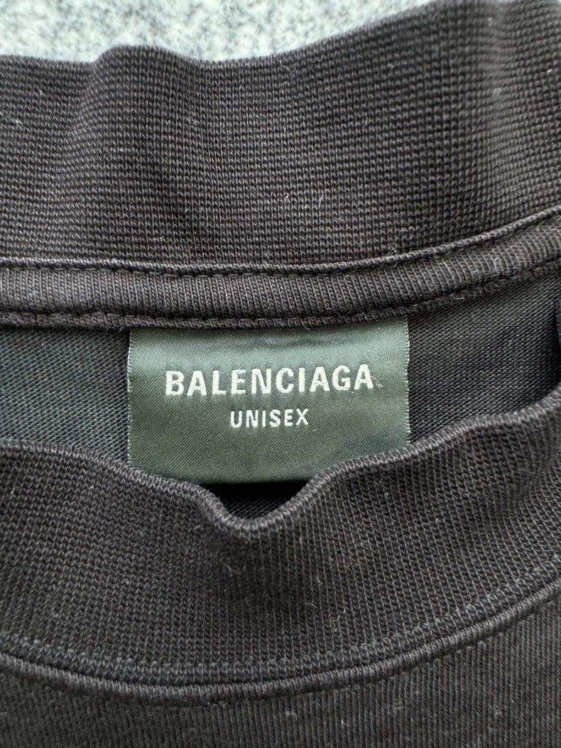 Balenciaga Balenciaga Black Love WiFi Signal Short Sleeve Size US L / EU 52-54 / 3 - 3 Thumbnail