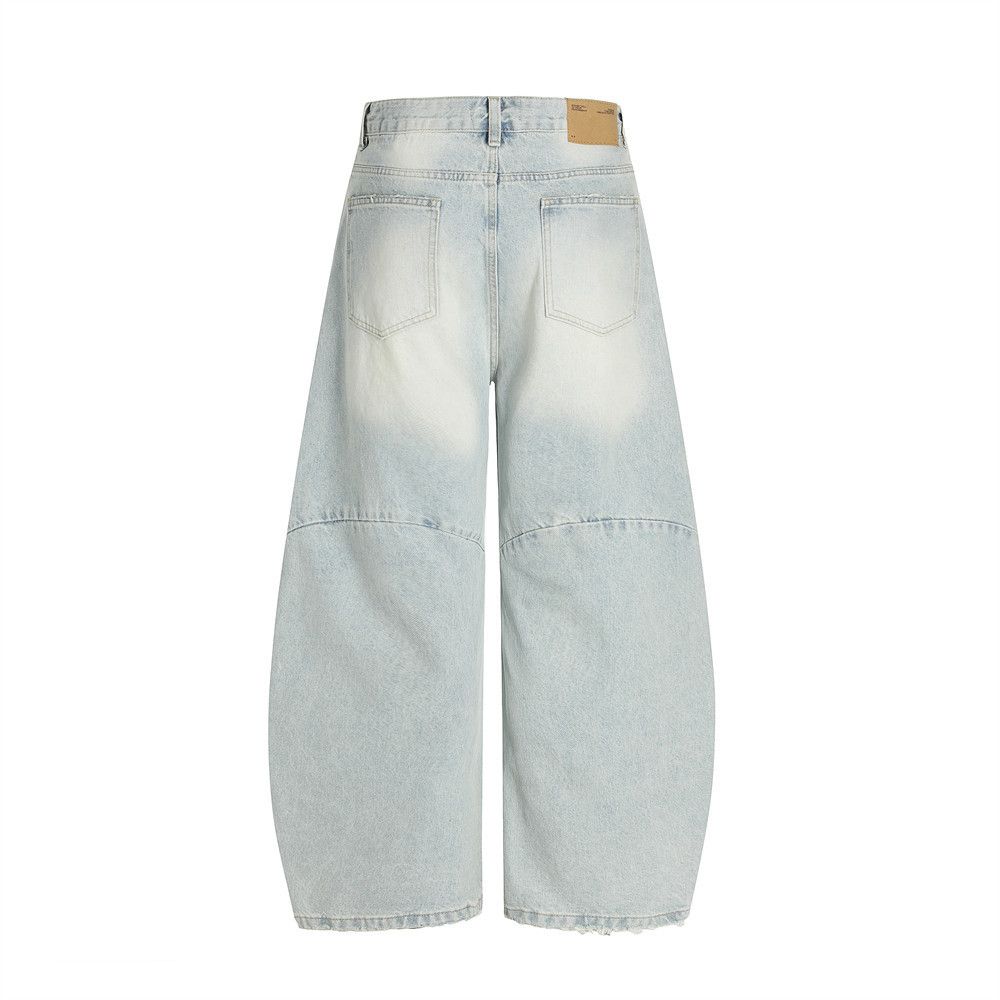 Japanese Brand × Jean Retro punk distressed loose light washed scimitar jeans Size US 32 / EU 48 - 3 Thumbnail