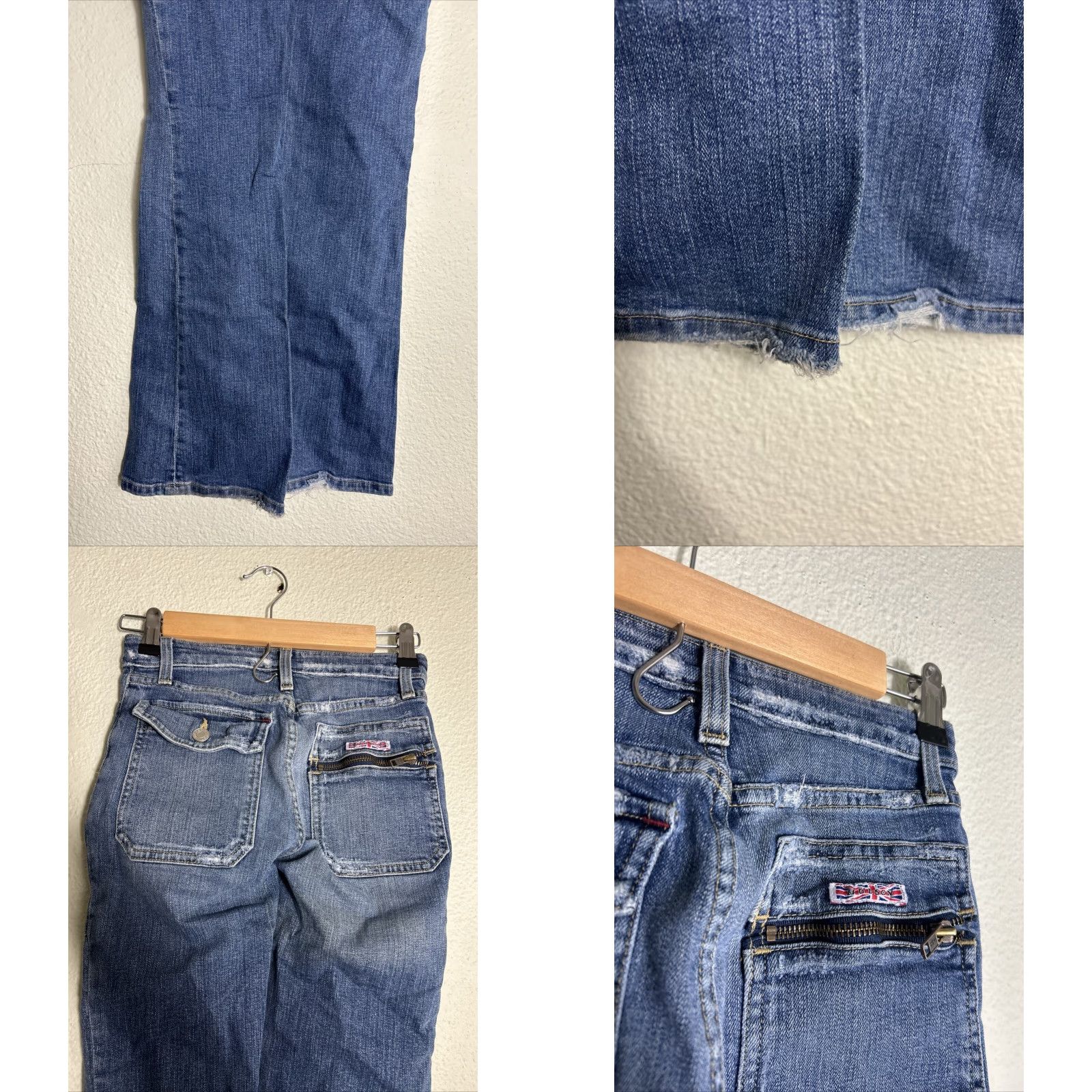Hudson Hudson Jeans Women Flared Cargo Button Fly Medium Wash Blue 24x31 Size 42" / US 20 - 8 Thumbnail