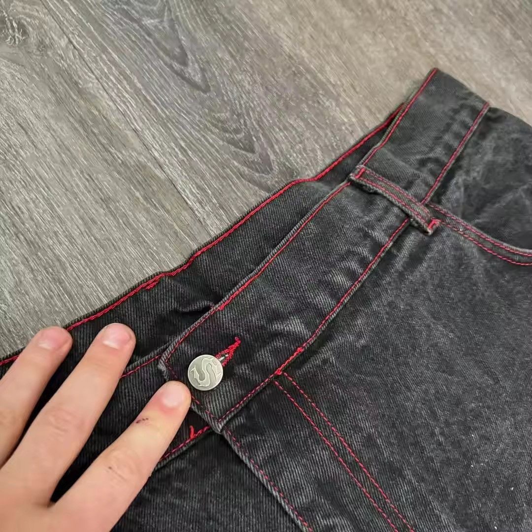 Jean Y2K spider pattern print jean Size US 34 / EU 50 - 3 Thumbnail