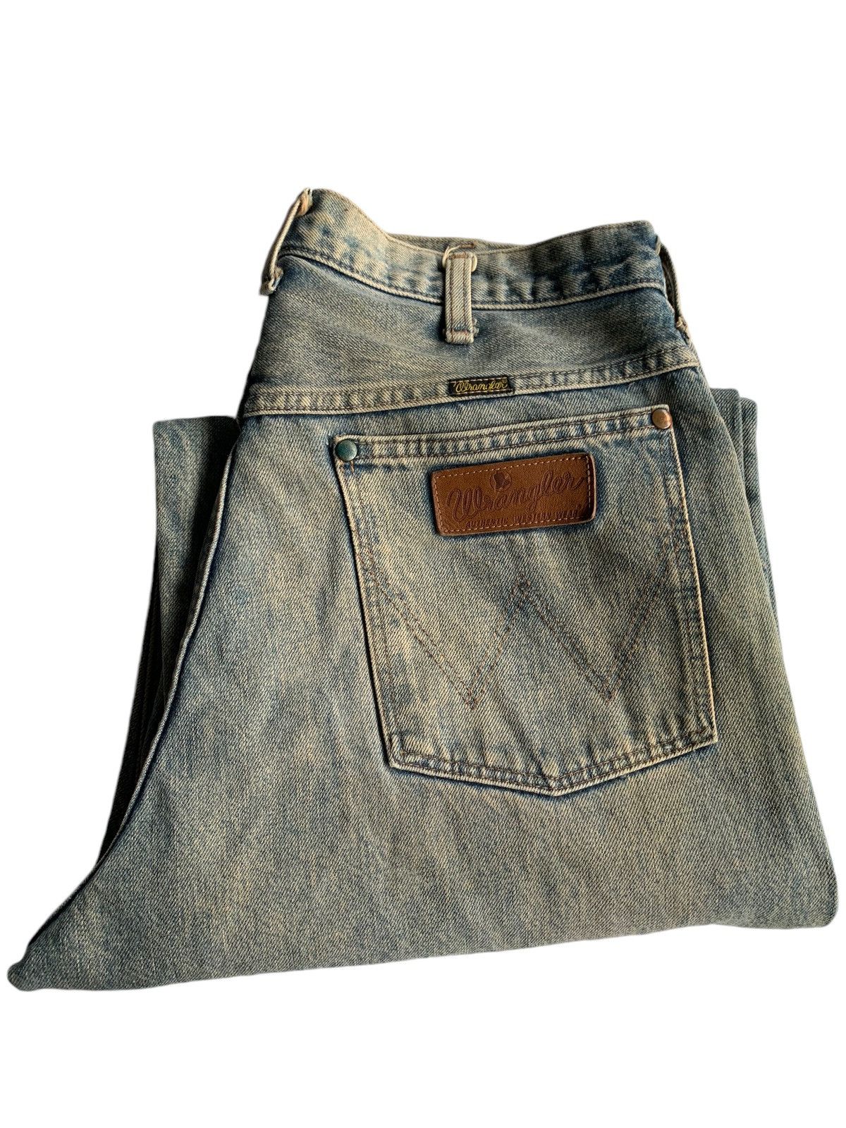 Japanese Brand Vintage Wranger Baggy Faded Selvedge Distressed Denim Size US 33 - 5 Thumbnail