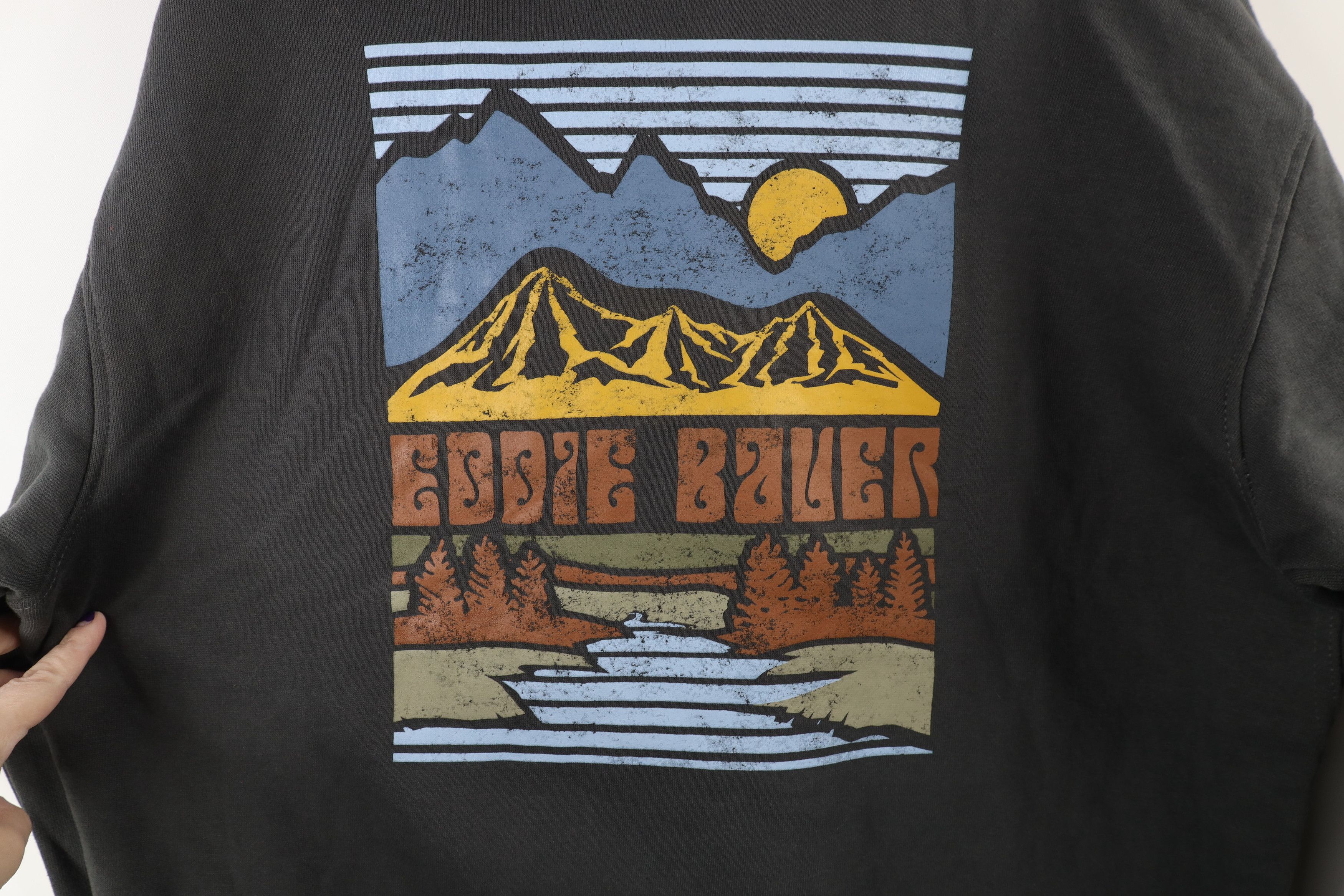Eddie Bauer Eddie Bauer Out Mountains Hoodie Sweatshirt Charcoal Gray Size US L / EU 52-54 / 3 - 9 Thumbnail