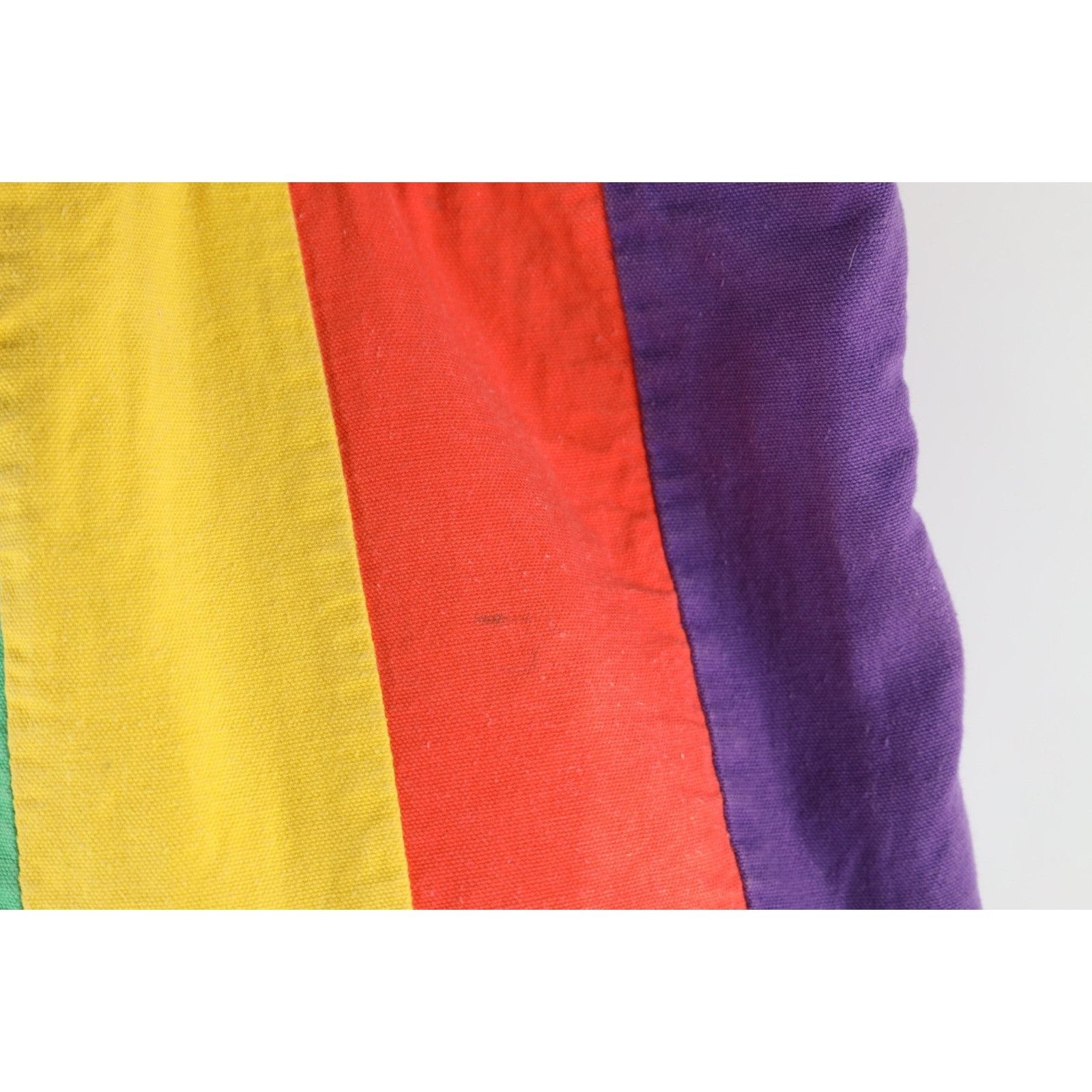 Vintage Vintage 90s Streetwear Rainbow Striped Lined Canvas Tote Bag Size ONE SIZE - 5 Thumbnail
