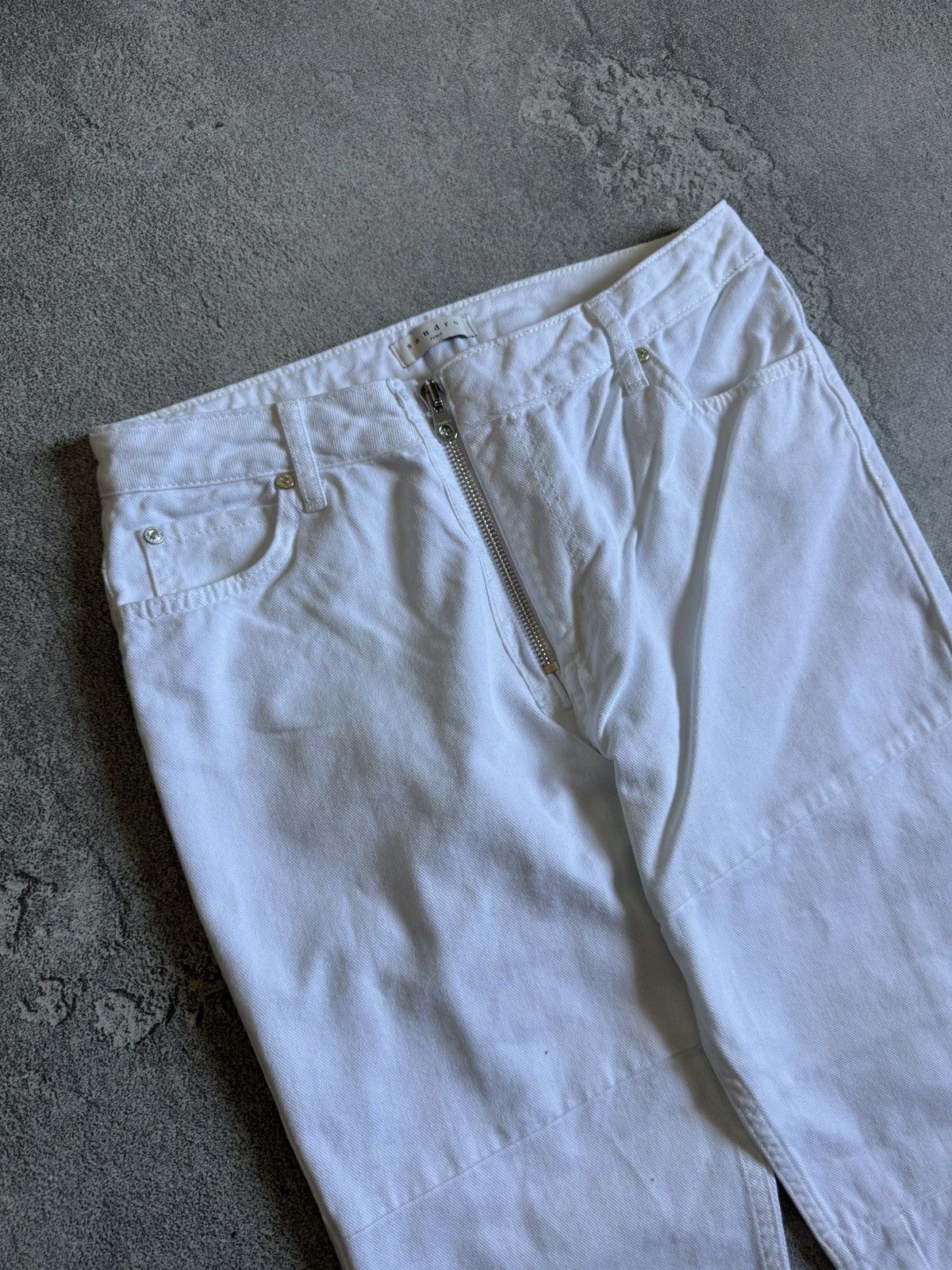 Sandro Sandro Paris White Slim Fit Tapered Denim Jeans Size 40 Size 27" / US 4 / IT 40 - 3 Thumbnail