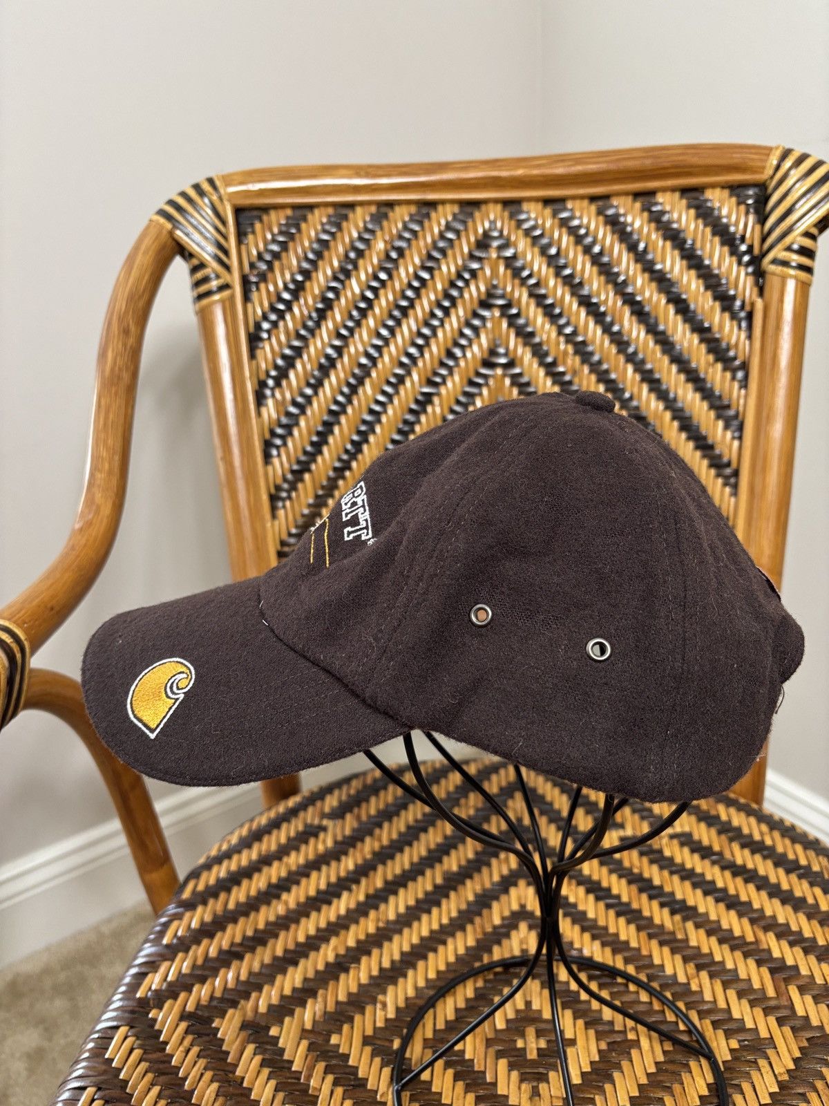Carhartt Vintage Carhartt Adjustable Strapback Hat Y2K Wool Blend Size ONE SIZE - 2 Thumbnail