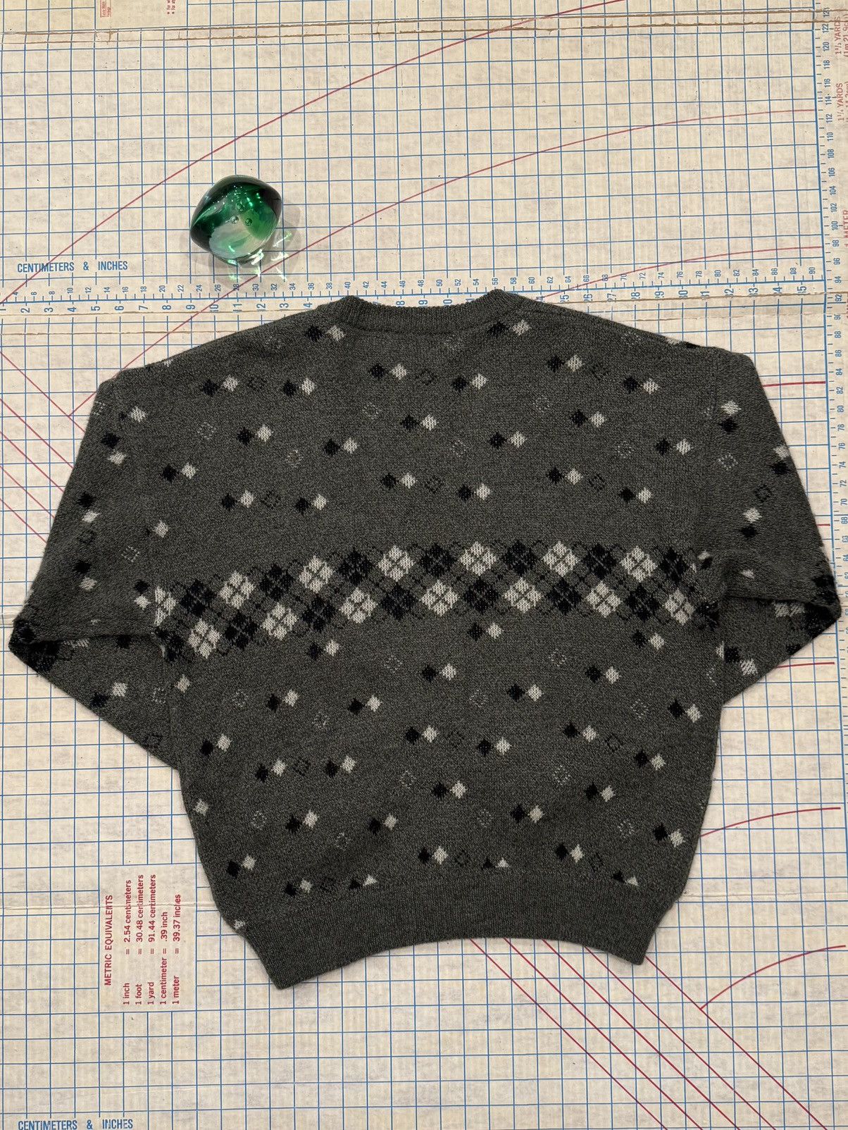 Eaton Vintage Eaton Dark Green Patterned Cardigan Mens Size Large Size US L / EU 52-54 / 3 - 8 Thumbnail