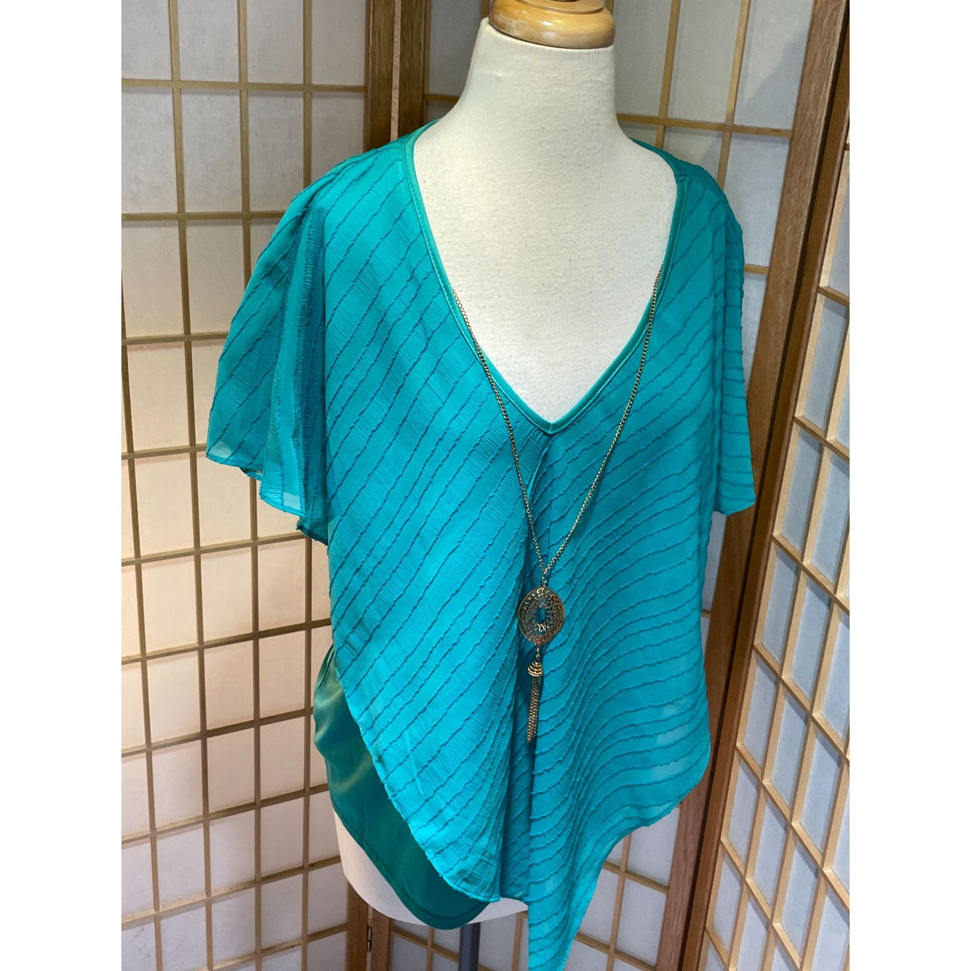 Other NWT NY Collection Lagenlook Asymmetrical Top Size L / US 10 / IT 46 - 13 Thumbnail