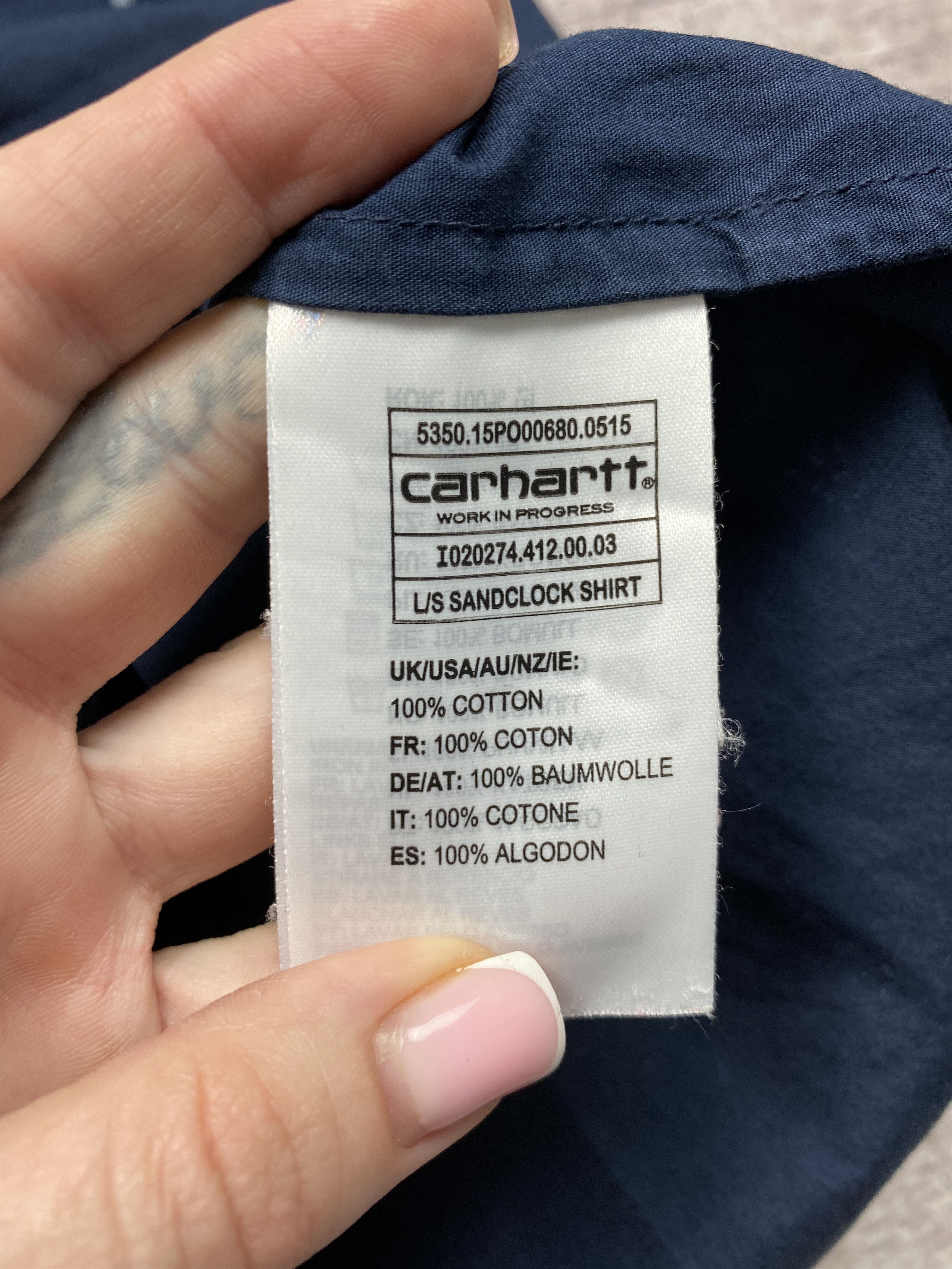 Carhartt Carhartt WIP Mens Sandclock Long Sleeve Shirt Y2K Size US M / EU 48-50 / 2 - 7 Thumbnail