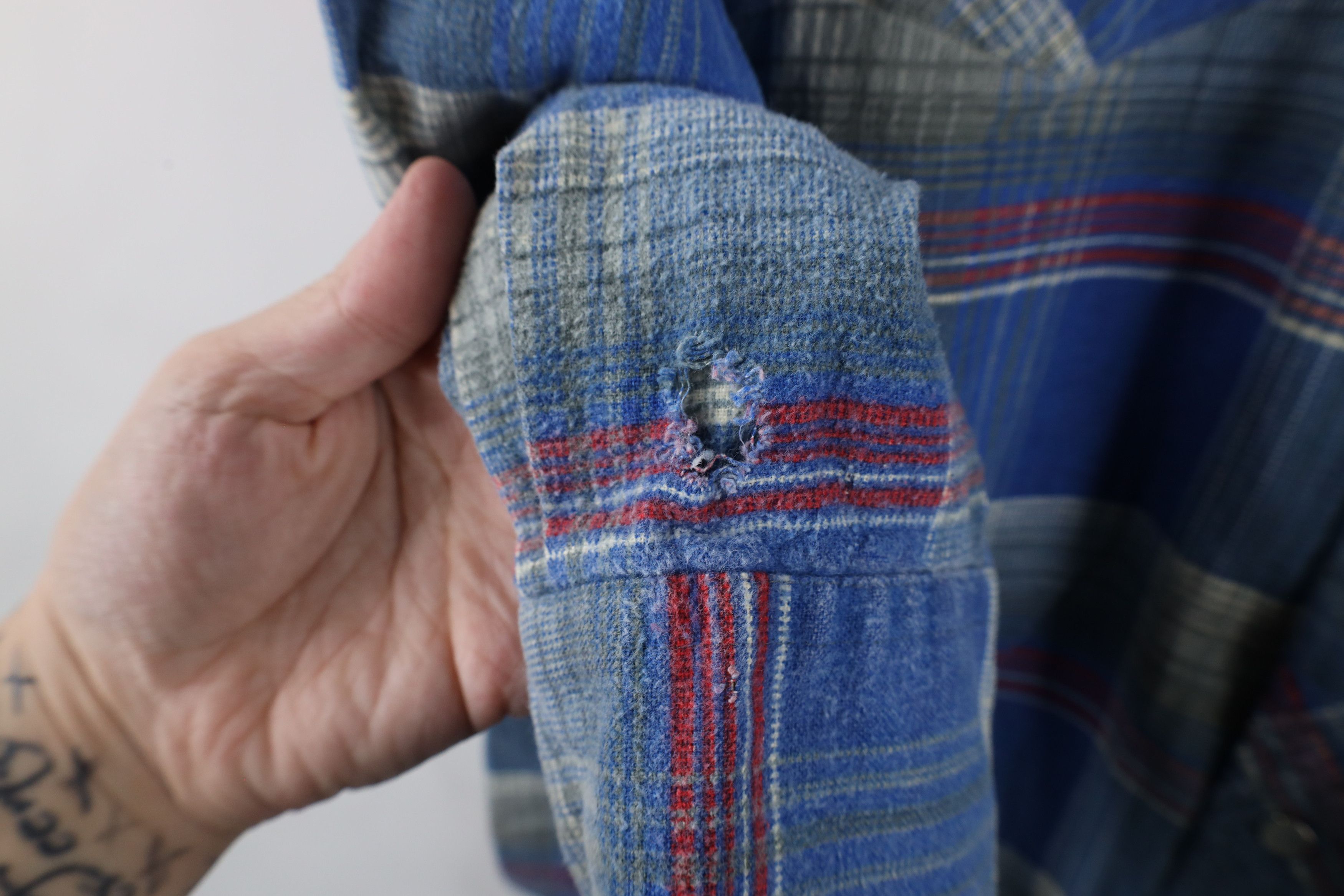 Vintage Vintage 70s Streetwear Western Flannel Snap Button Shirt Size US L / EU 52-54 / 3 - 6 Thumbnail