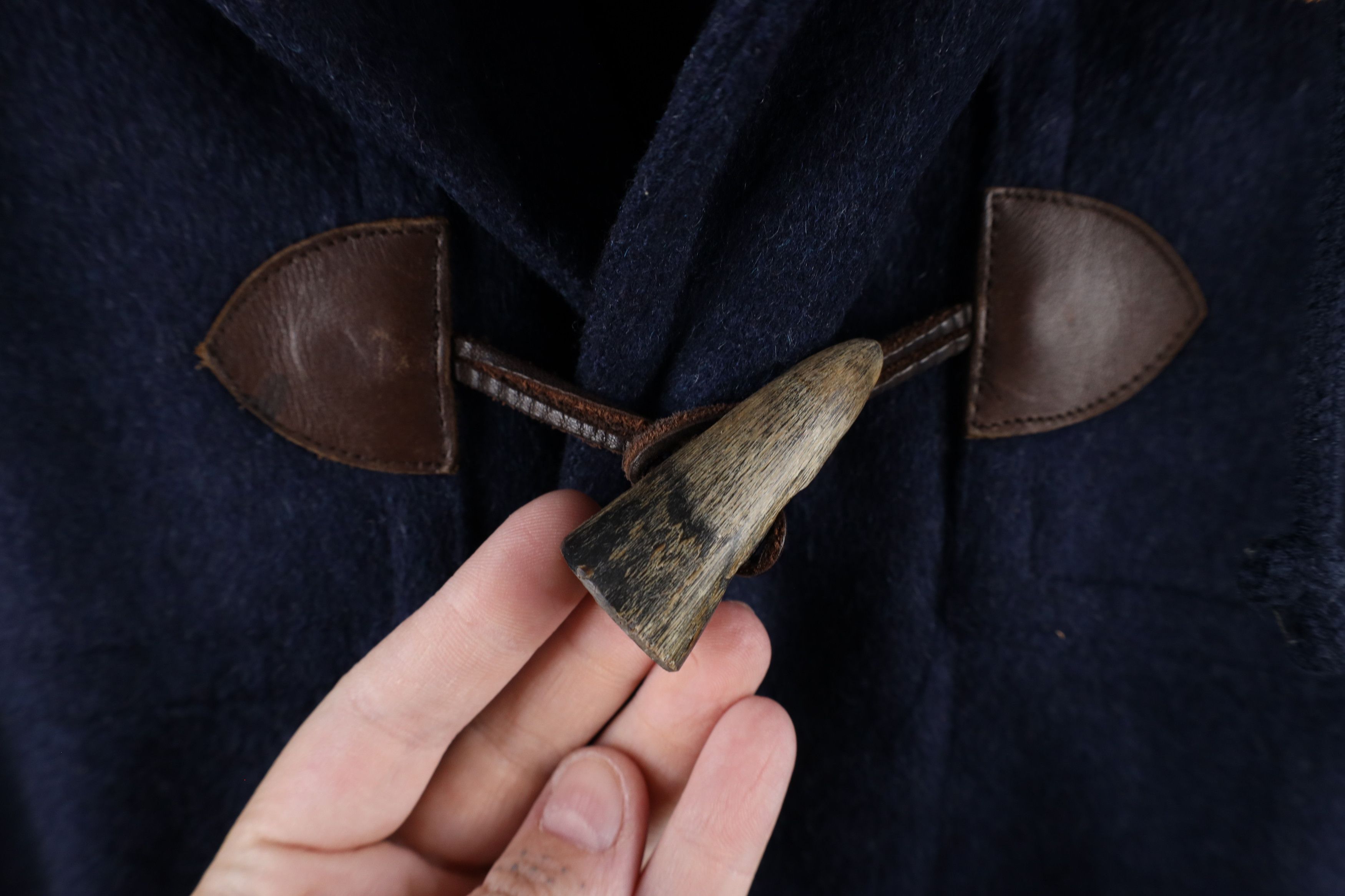 Lands' End × Vintage Vintage 90s Lands End Wool Hooded Horn Toggle Button Jacket Size US L / EU 52-54 / 3 - 4 Thumbnail