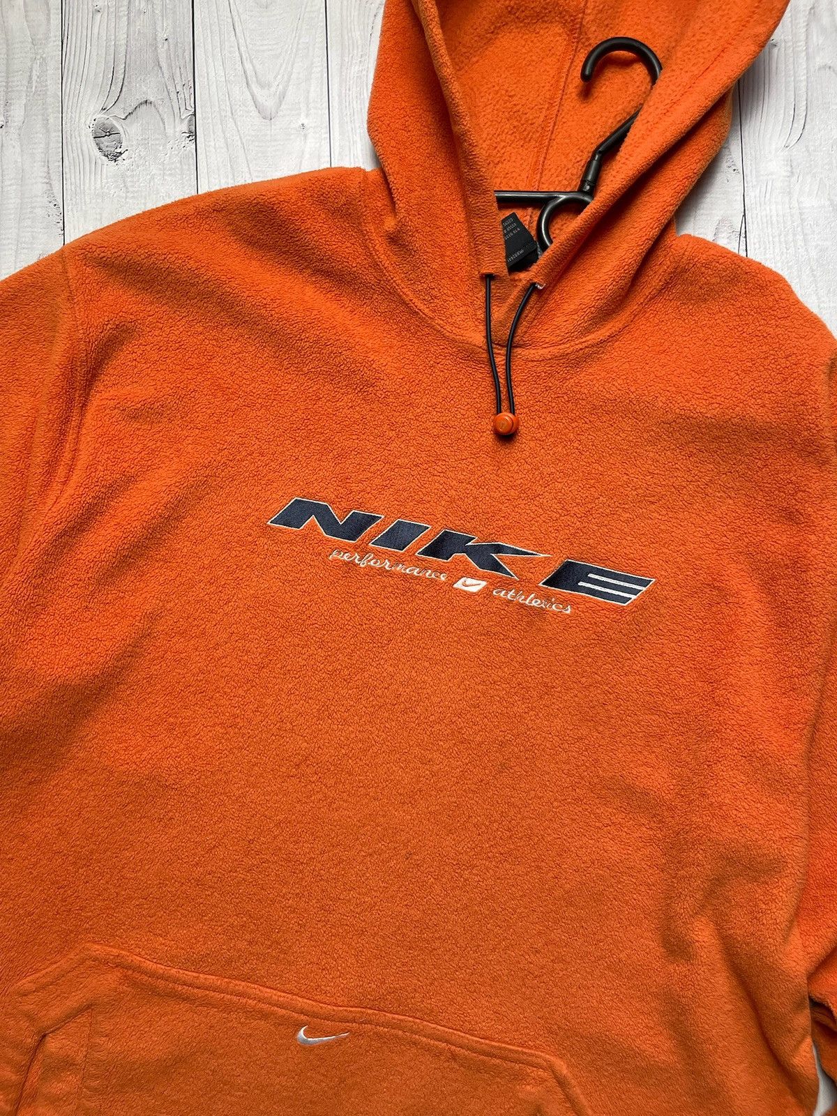 Vintage Vintage Nike Orange fleece hoodie size XL very rare Size US XL / EU 56 / 4 - 2 Thumbnail