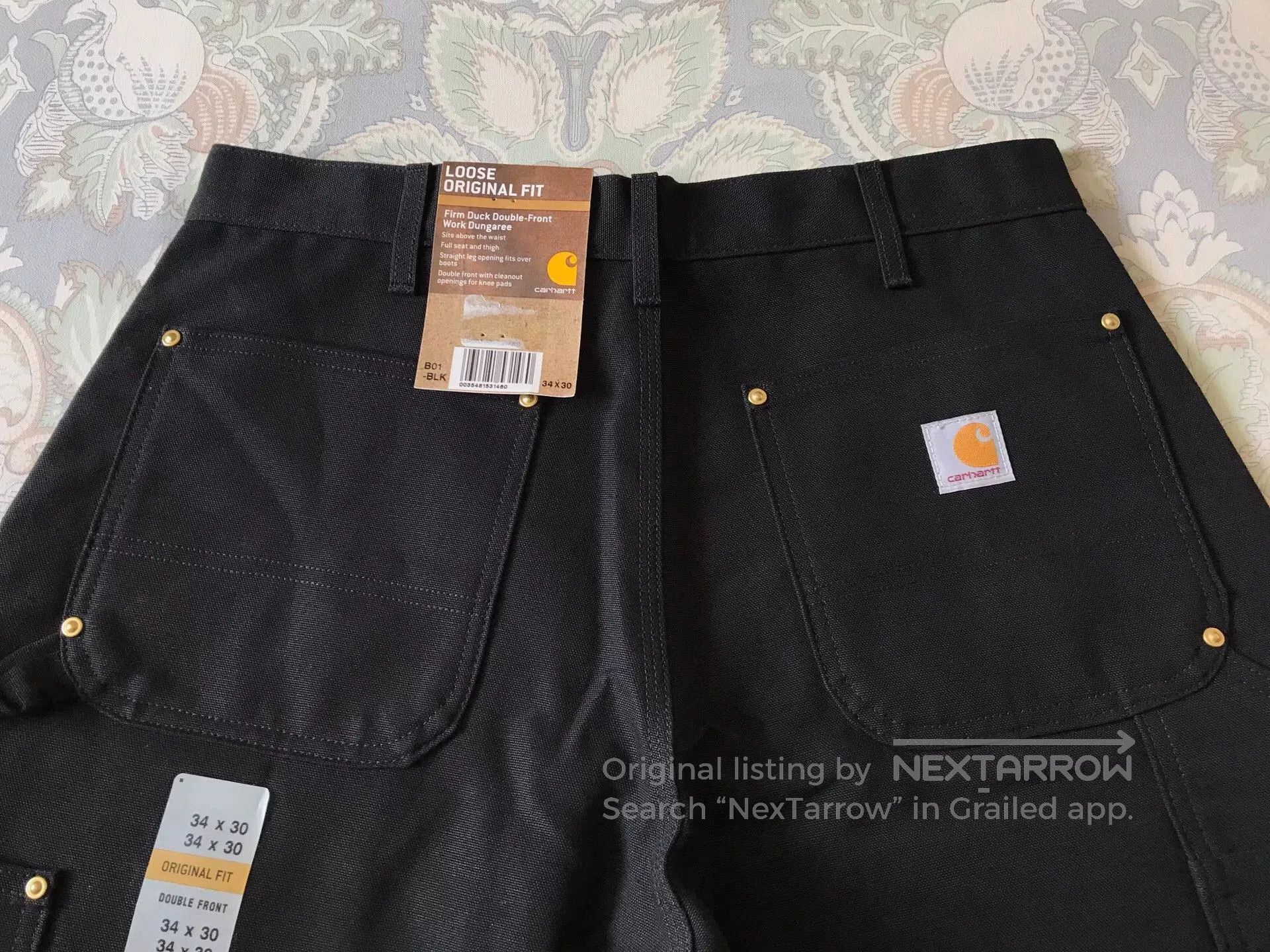 Carhartt Carhartt B01 BLK Canvas Work Pants. Size US 34 / EU 50 - 5 Thumbnail