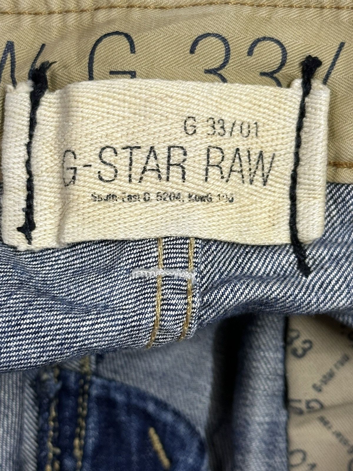 G-Star Vintage Japanese G Star Raw Blue Wash Distress Loose Jeans Size US 32 / EU 48 - 9 Thumbnail