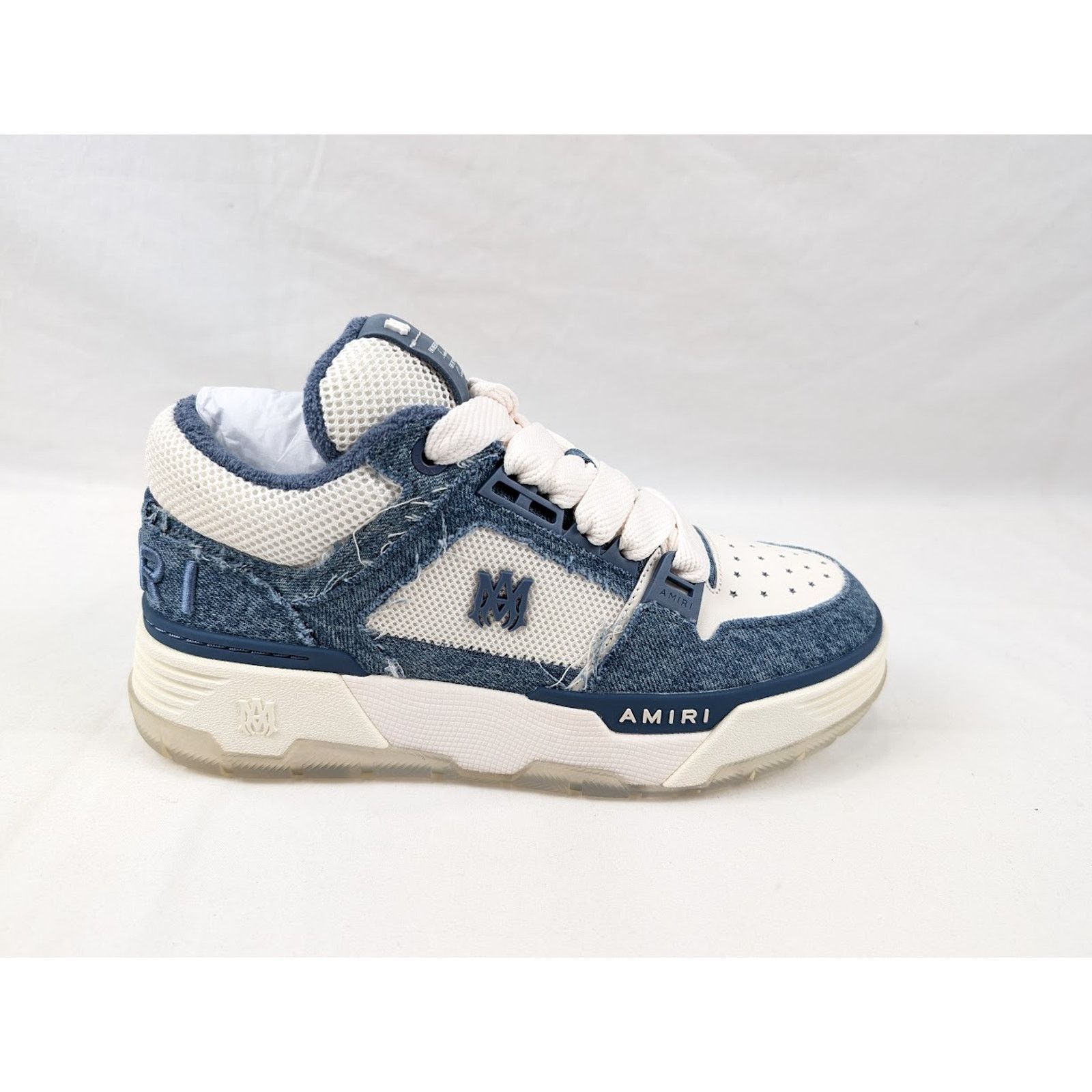 Amiri o1rshd1 Vintage Denim MA-1 Sneakers in Washed Indigo Size US 7 / EU 40 - 1 Thumbnail