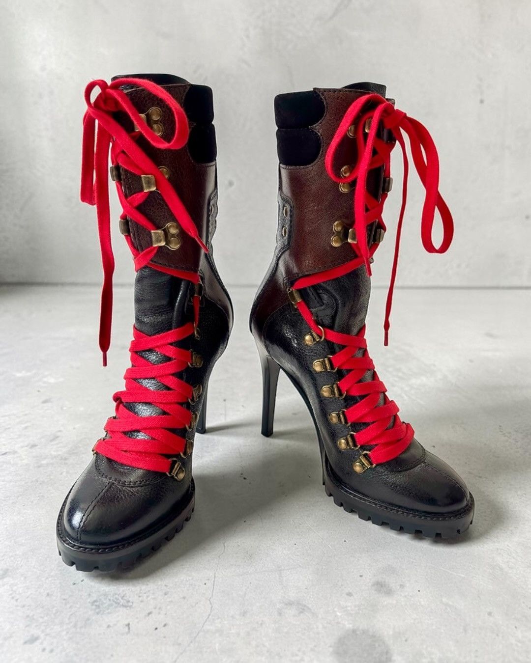Dolce & Gabbana Dolce & Gabbana Stiletto Hiker Boots - Size 36 Size US 5 / IT 35 - 1 Thumbnail