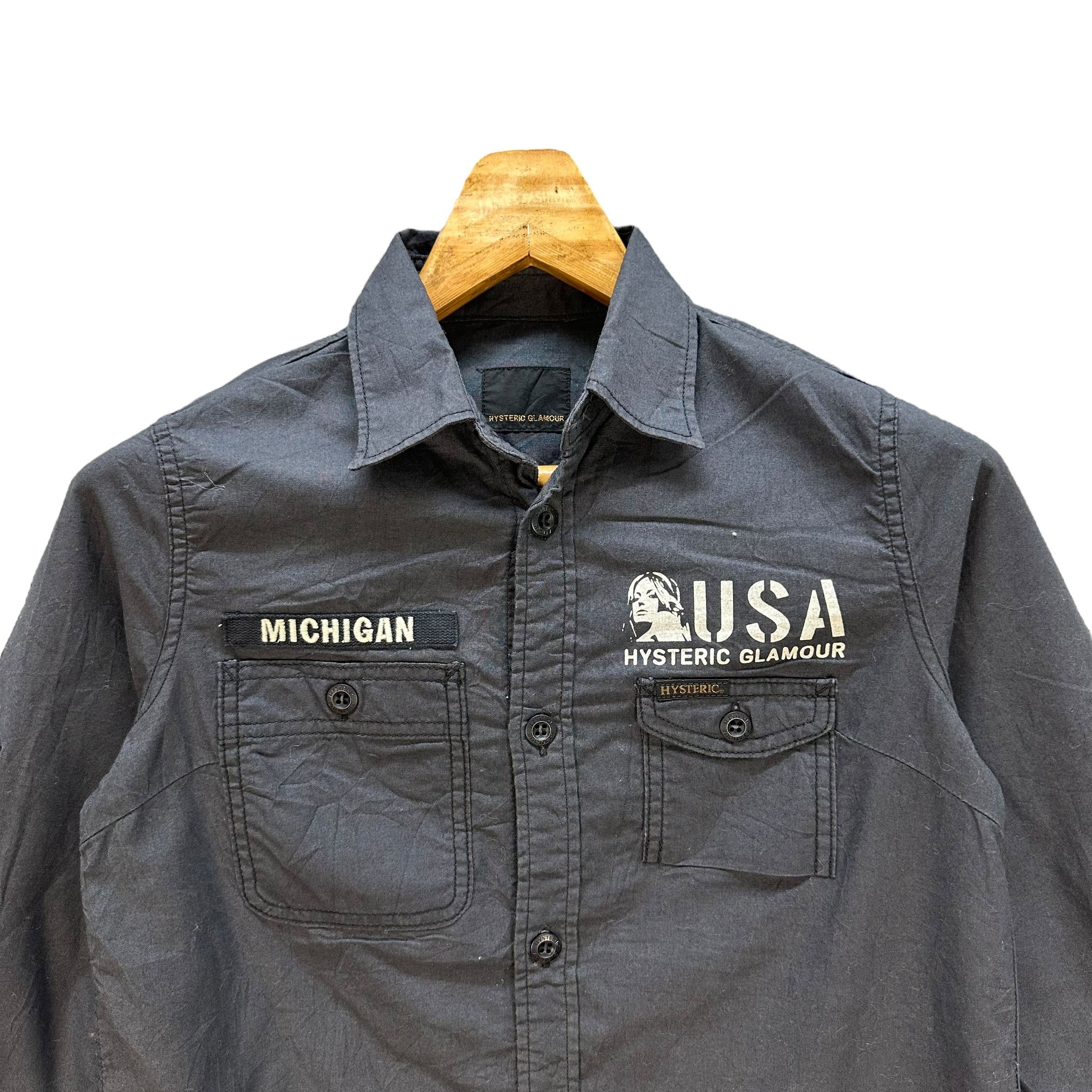 Hysteric Glamour HYSTERIC GLAMOUR 3 Quarter Sleeve Button Up Shirt #A55-1265 Size US XS / EU 42 / 0 - 2 Thumbnail