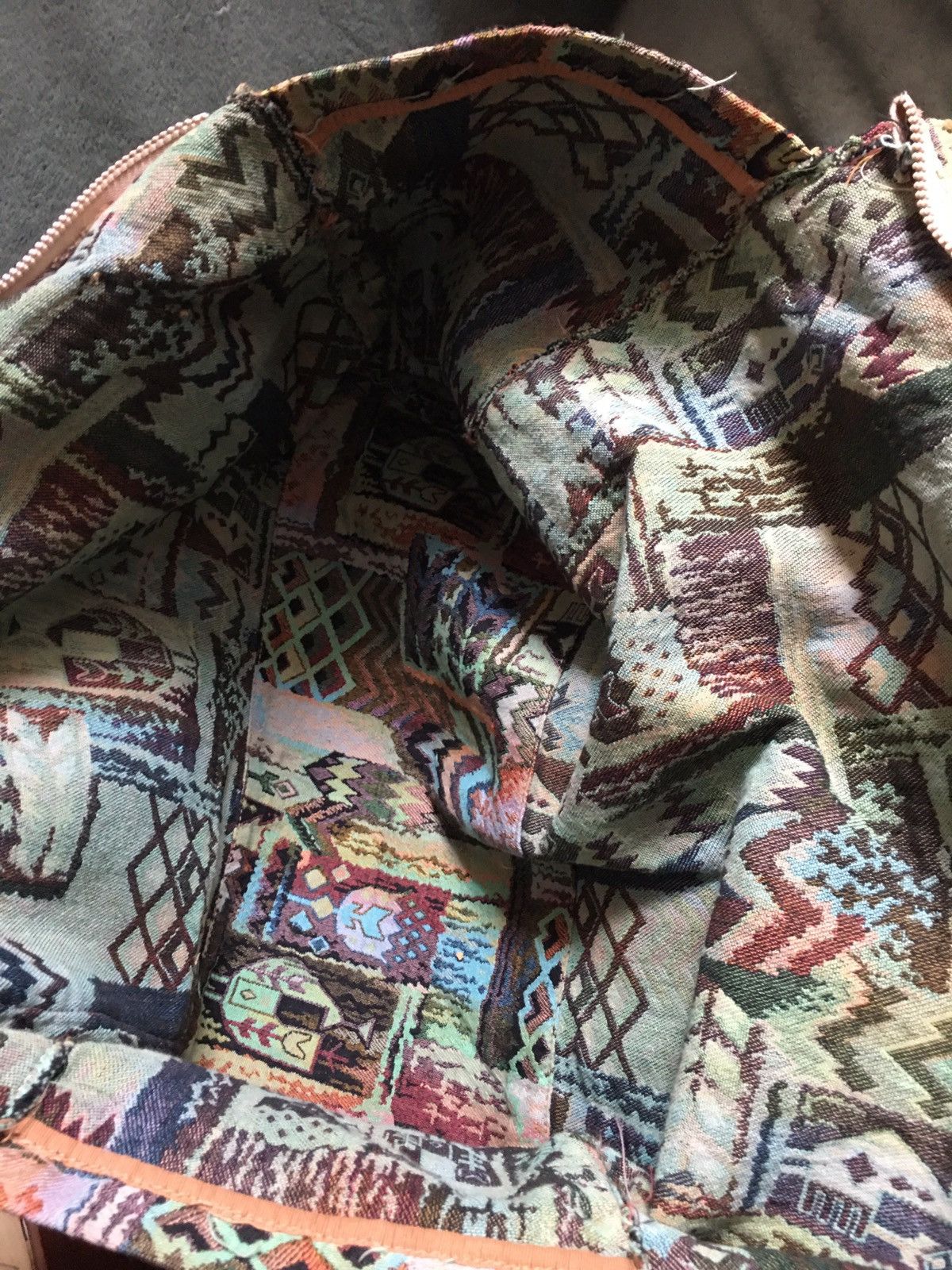 Felisi FELISI Canvas Leather Tapestry Duffel Italy Large Bag Size ONE SIZE - 11 Thumbnail