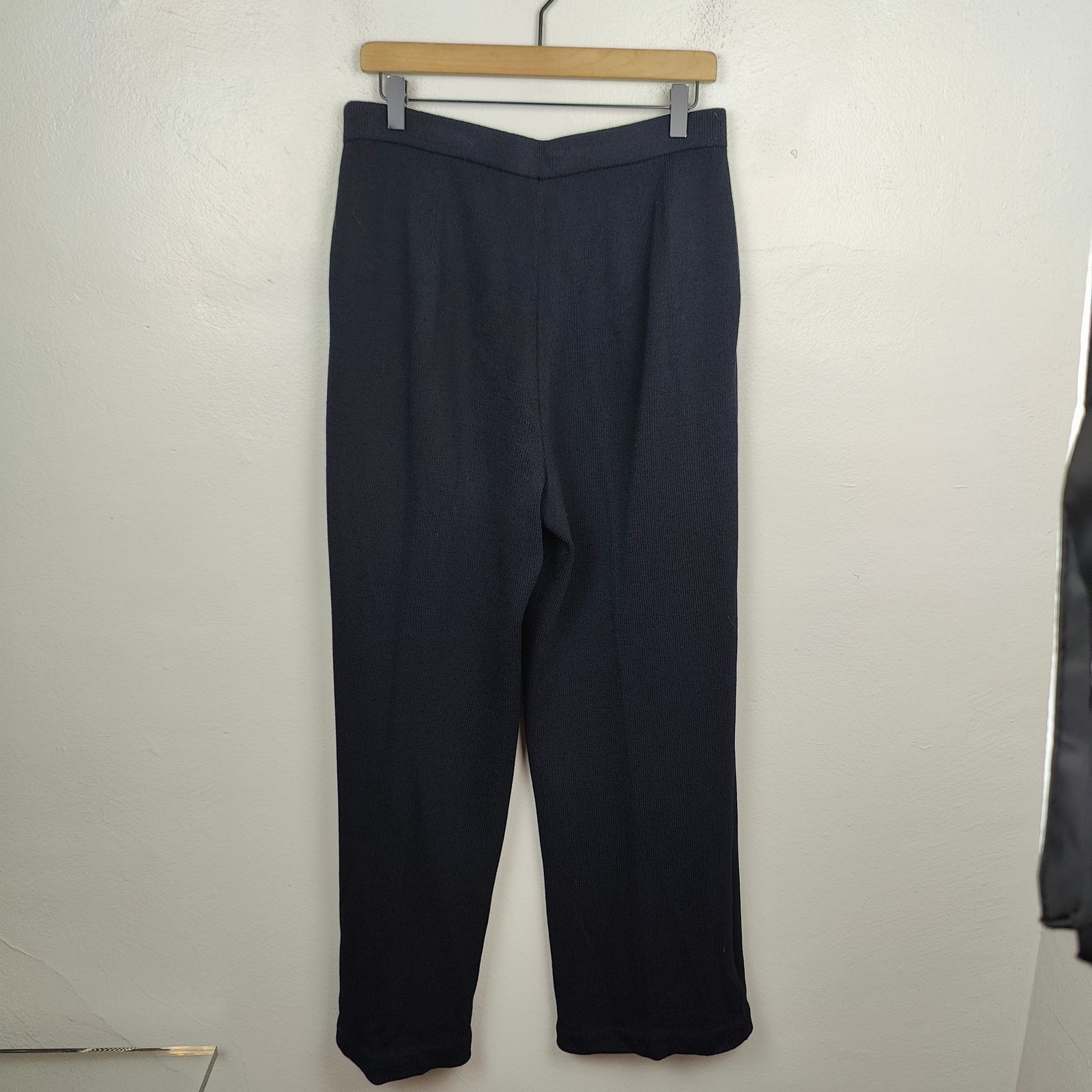 Other Vintage St John Santana Knit Pants Womens 12 Black Pleated Size 34" / US 12 / IT 48 - 5 Thumbnail